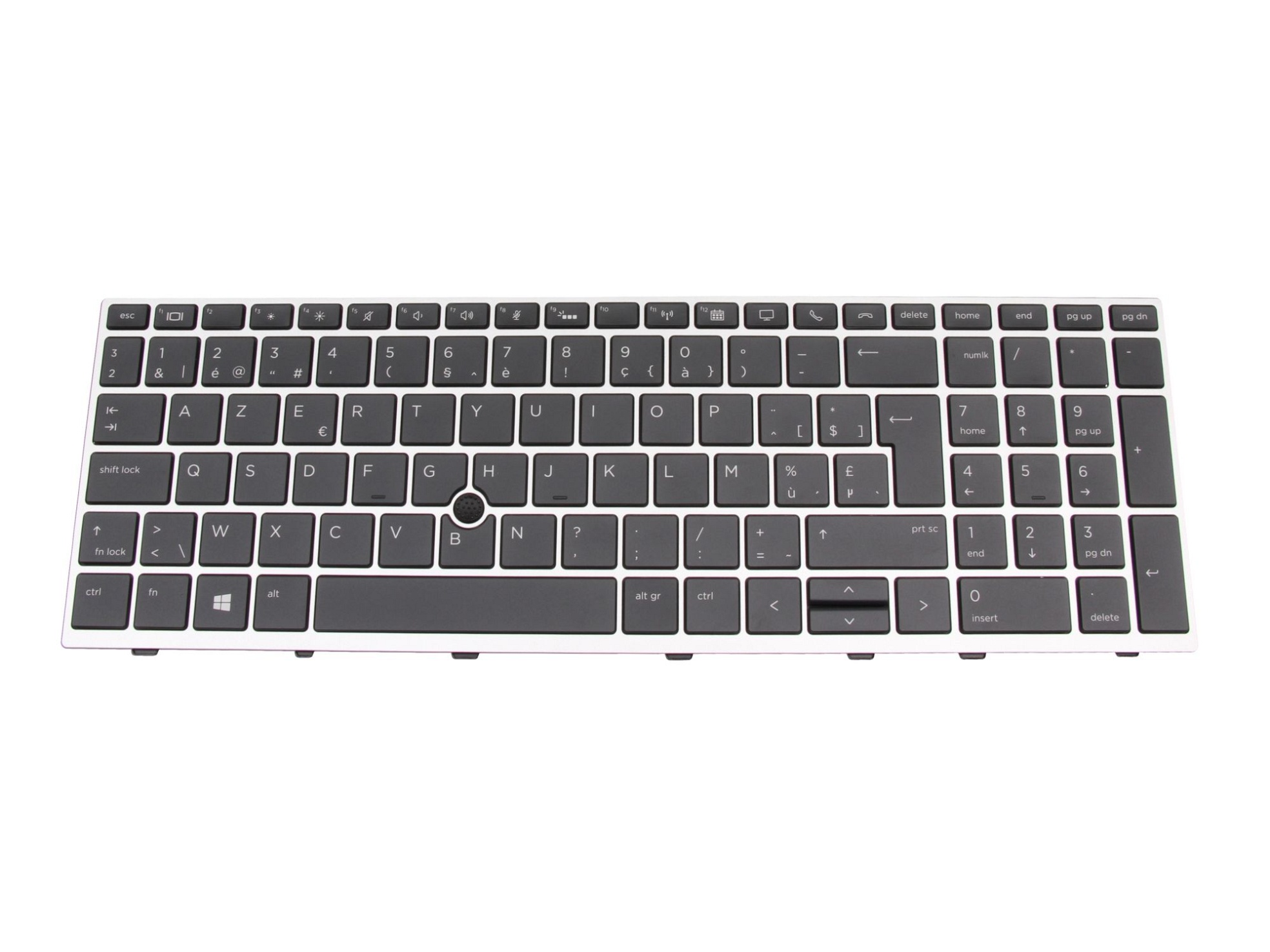 HP L14366-A1 Tastatur BE (belgisch) schwarz/silber mit Backlight und Mouse-Stick