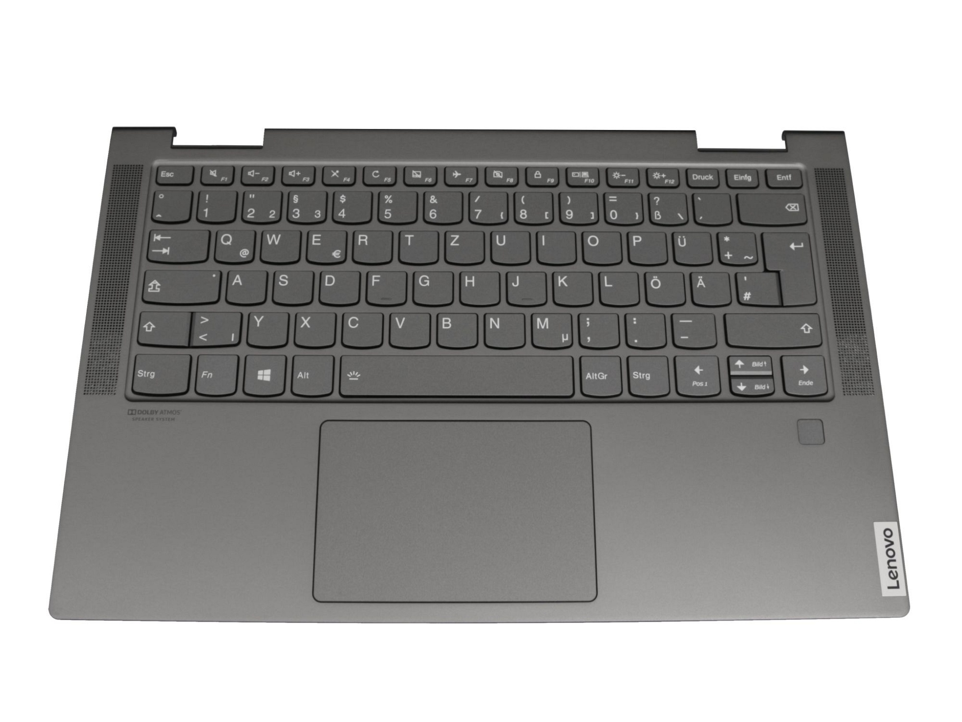 Lenovo PD45SB-GR Tastatur inkl. Topcase DE (deutsch) grau/grau mit Backlight