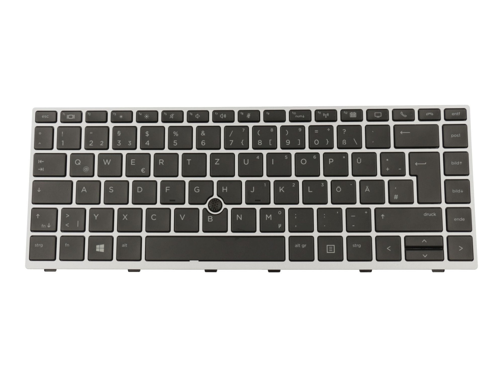 HP L11309-041 Tastatur DE (deutsch) schwarz/silber mit Mouse-Stick
