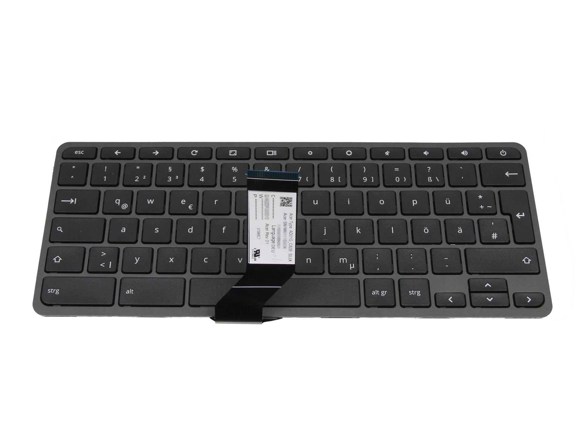 T034C1 Tastatur DE (deutsch) schwarz/schwarz