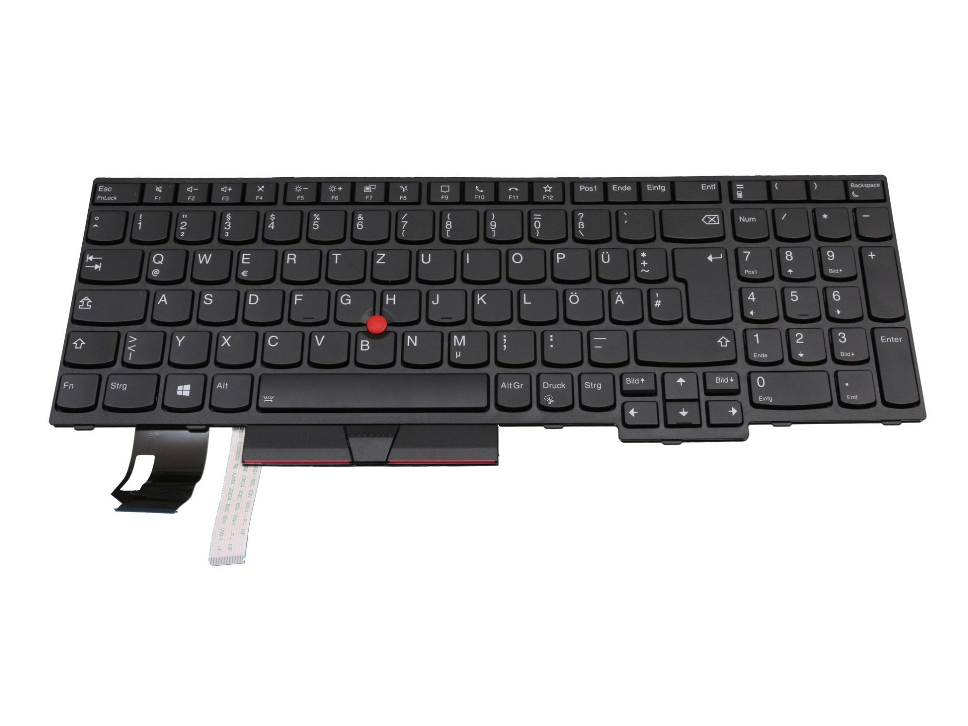 T215G2 Tastatur DE (deutsch) schwarz/schwarz mit Backlight und Mouse-Stick