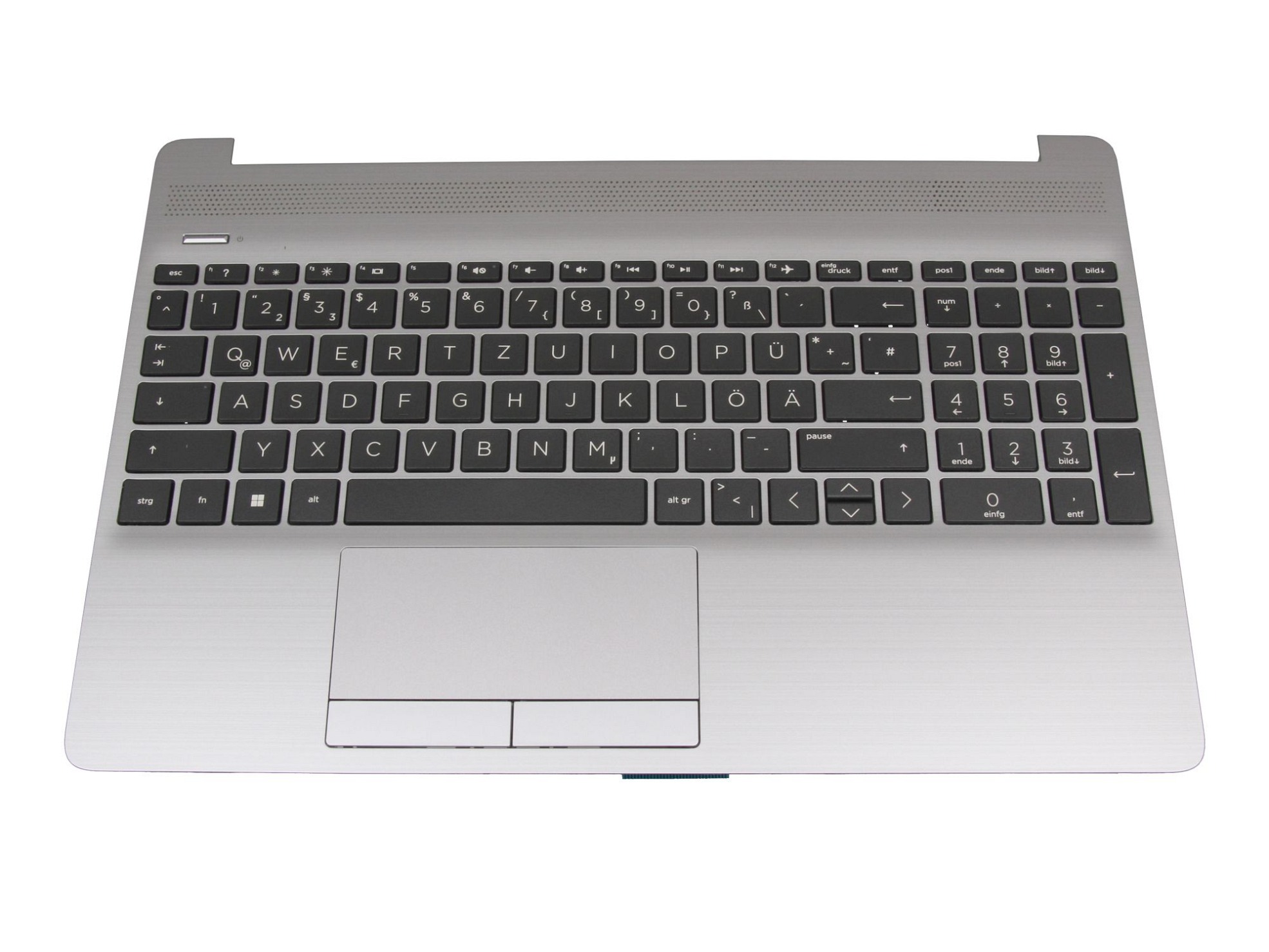 HP AP2HB000541 Tastatur inkl. Topcase DE (deutsch) schwarz/silber
