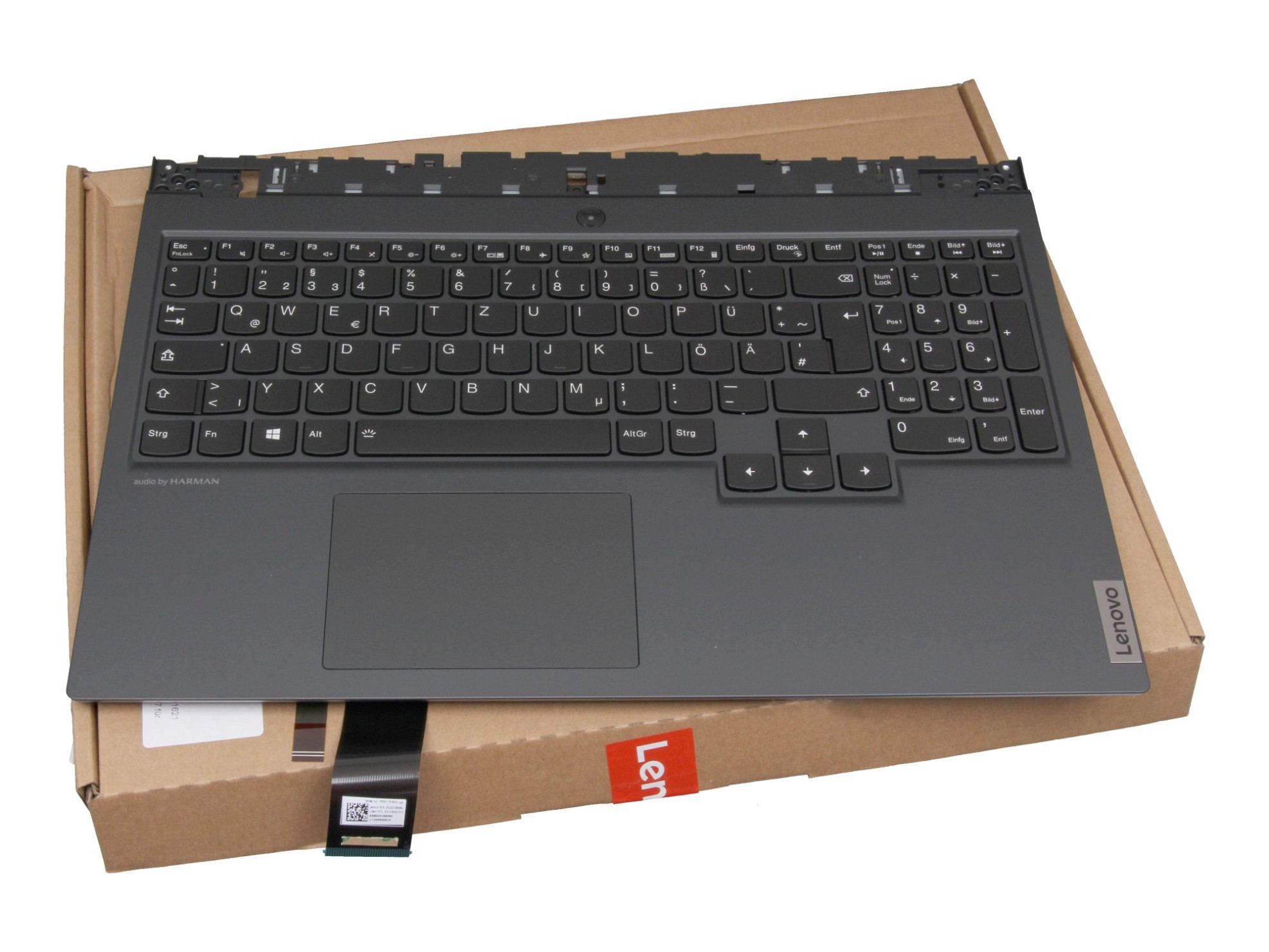 Sunrex V193320AK1-GR Tastatur inkl. Topcase DE (deutsch) schwarz/grau mit Backlight