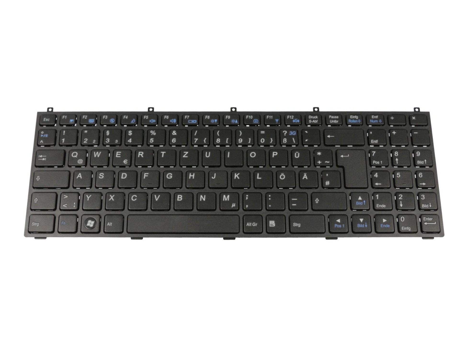Clevo 6-79-W25AEU0K-070-W Tastatur DE (deutsch) schwarz/grau