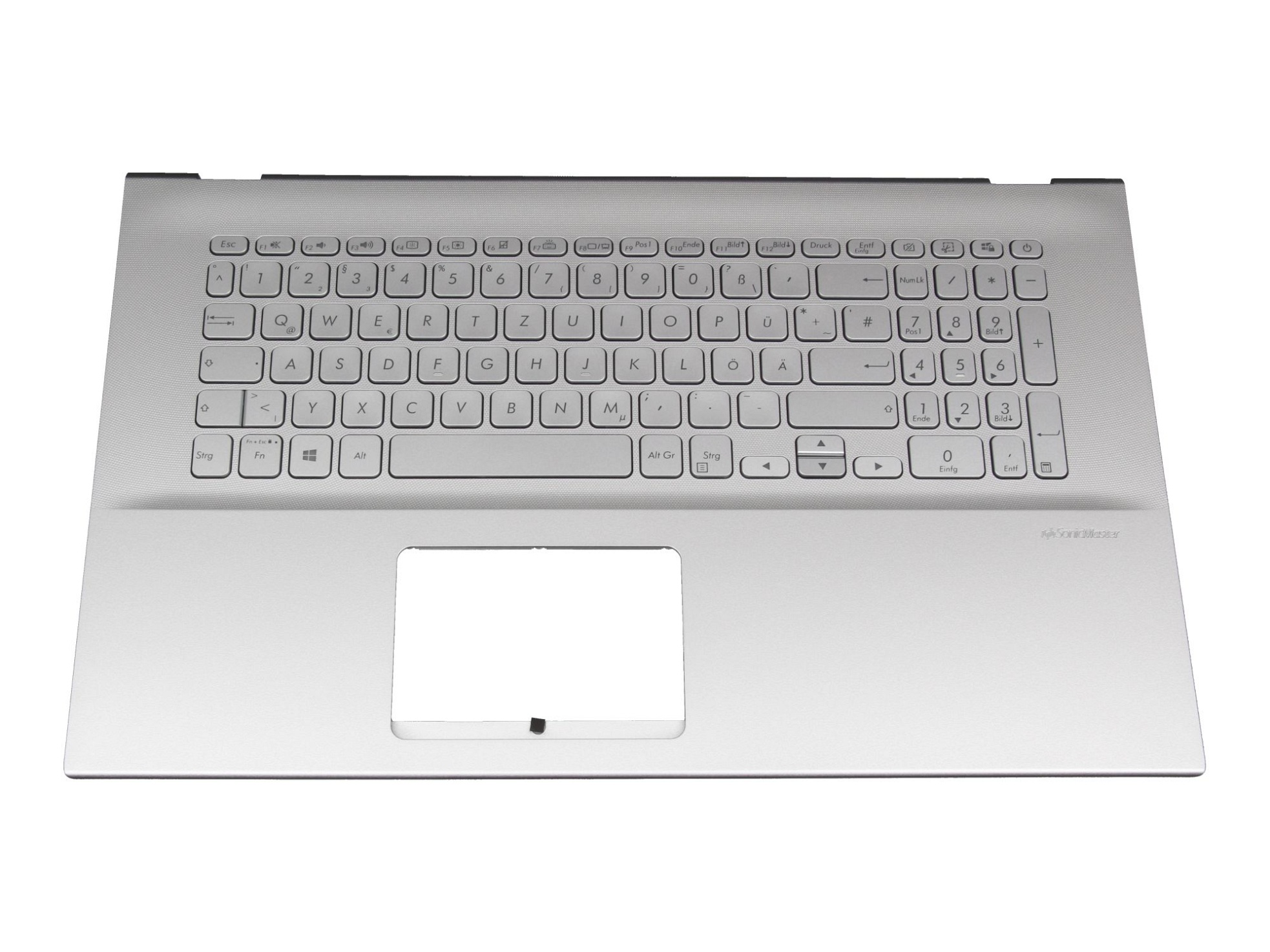 Asus V185920AK1 GR Tastatur inkl. Topcase DE (deutsch) silber/silber mit Backlight