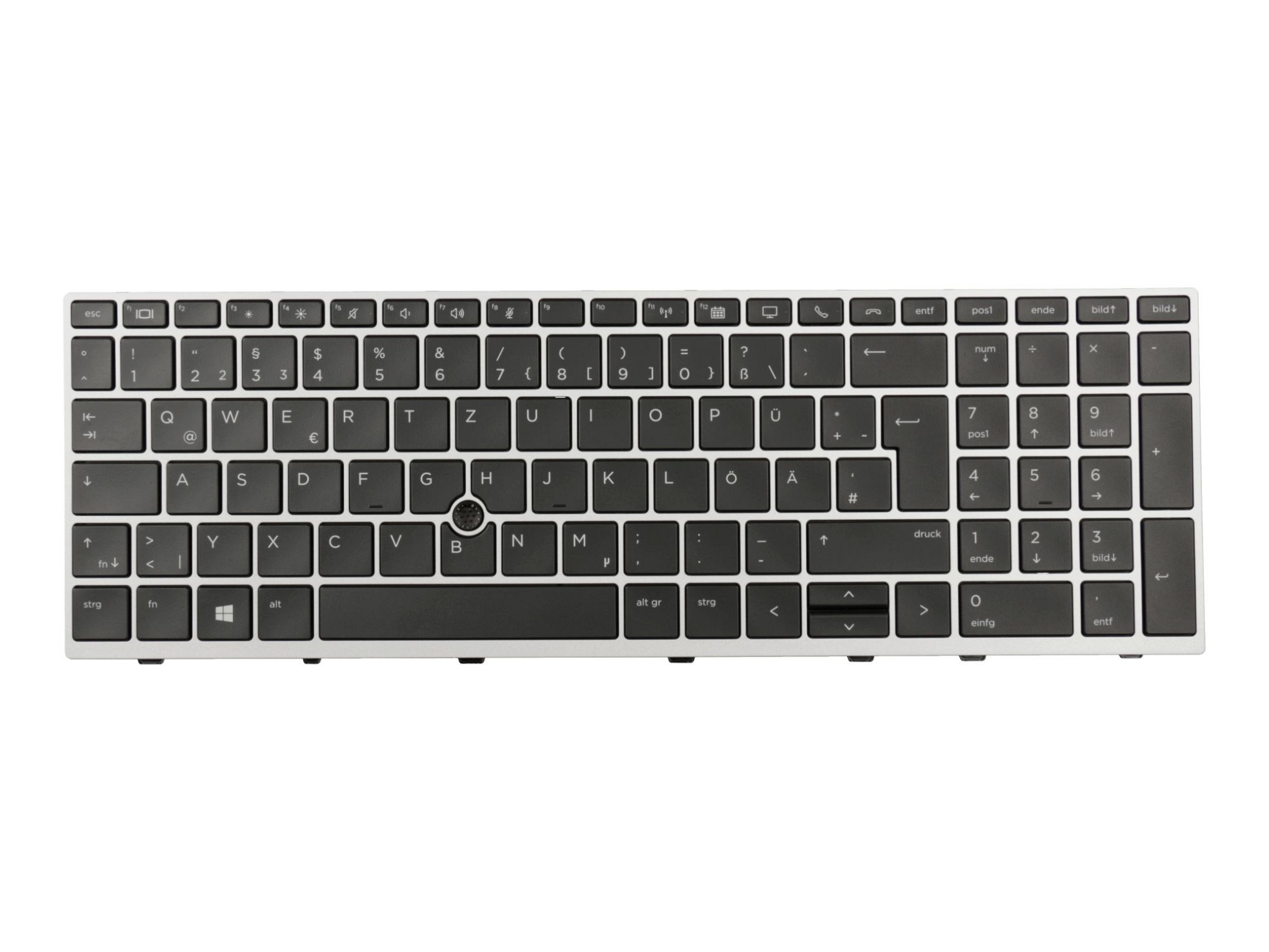 HP L14367-041 Tastatur DE (deutsch) schwarz/silber mit Mouse-Stick