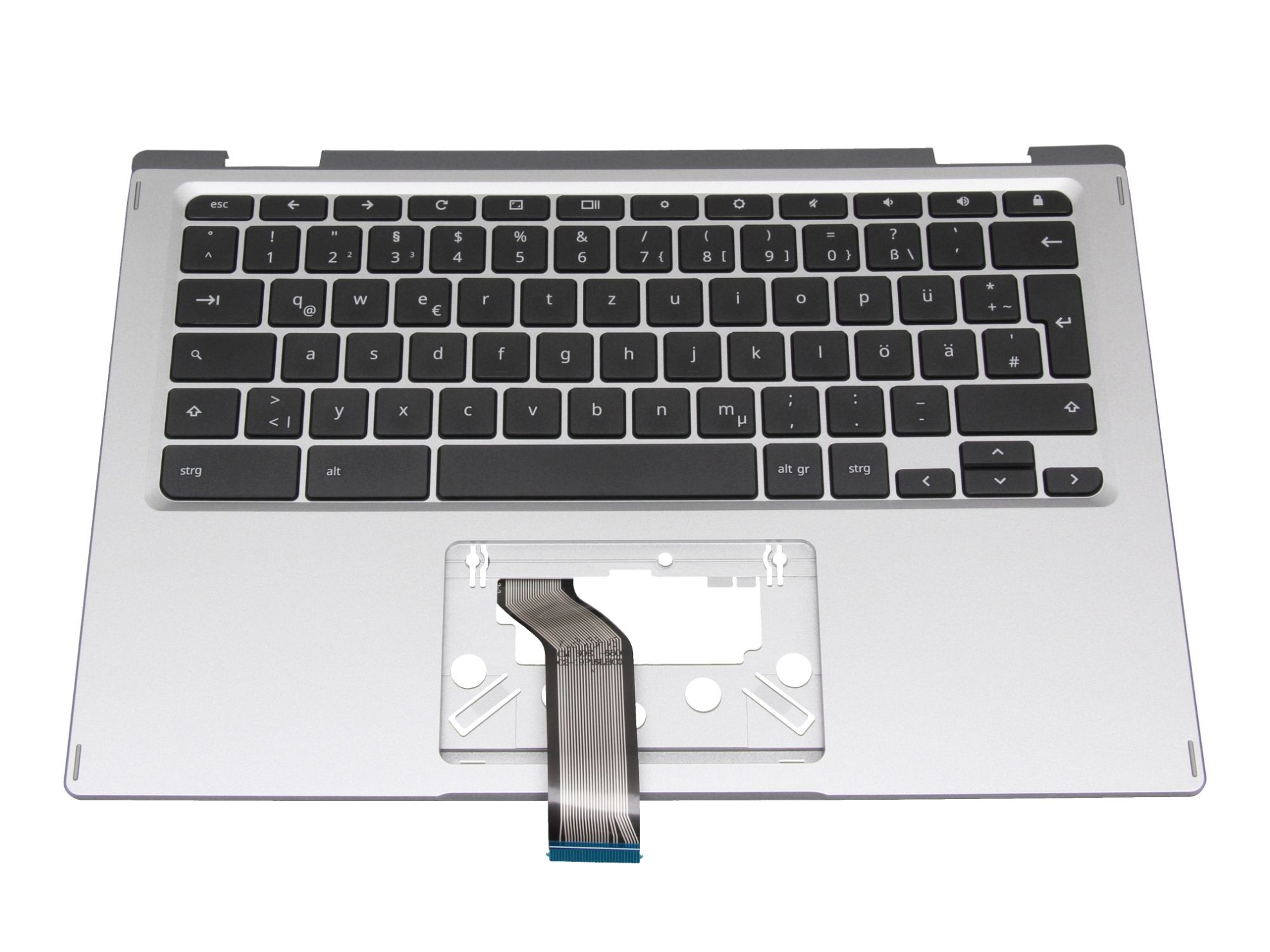 Acer AEZDEG00010 Tastatur inkl. Topcase DE (deutsch) schwarz/silber
