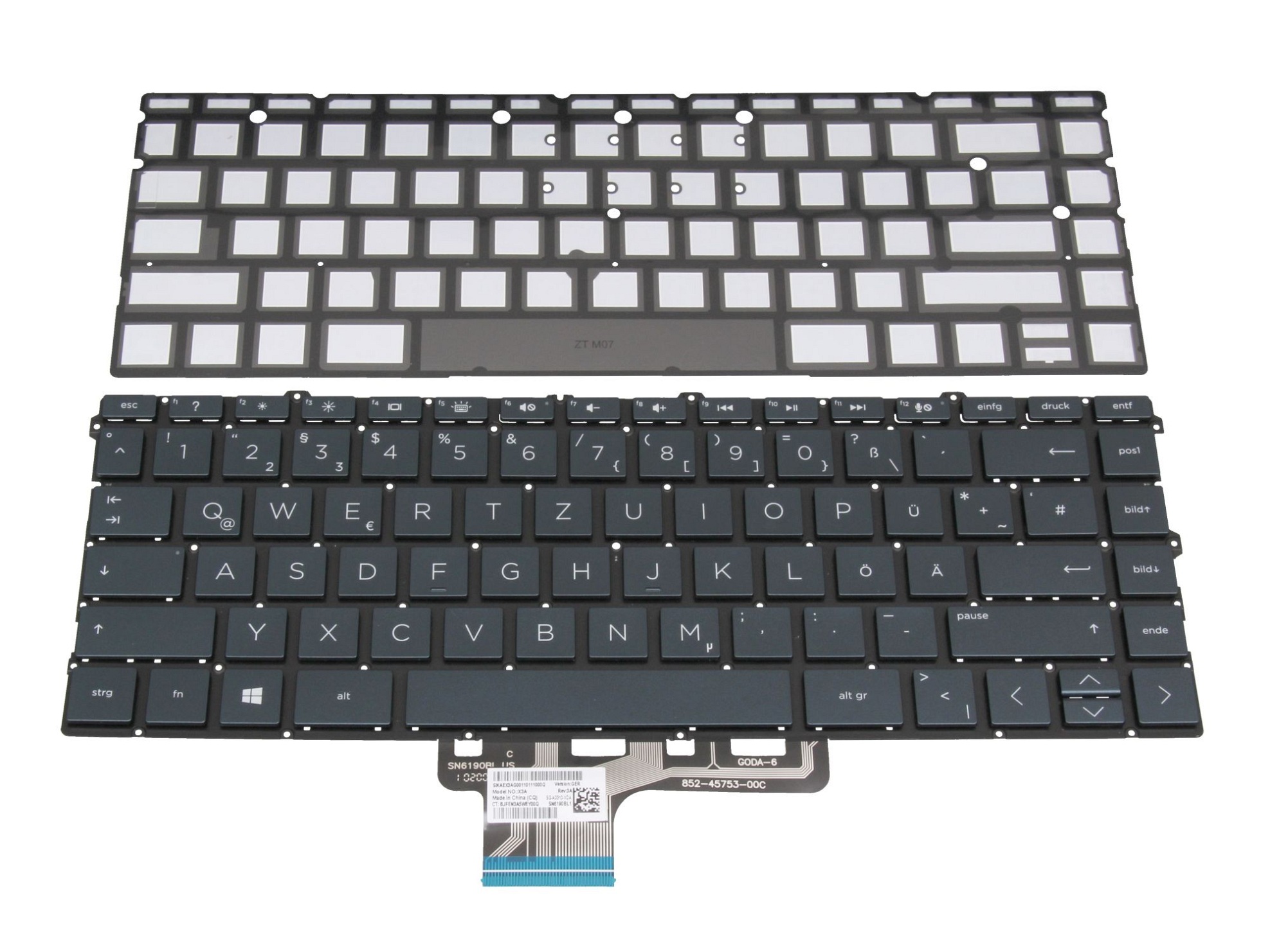 HP SN6190BL F0 Tastatur DE (deutsch) schwarz mit Backlight