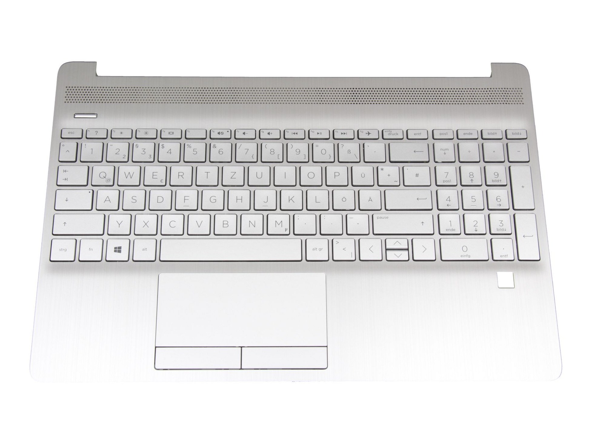 HP AP2HB000411 Tastatur inkl. Topcase DE (deutsch) silber/silber