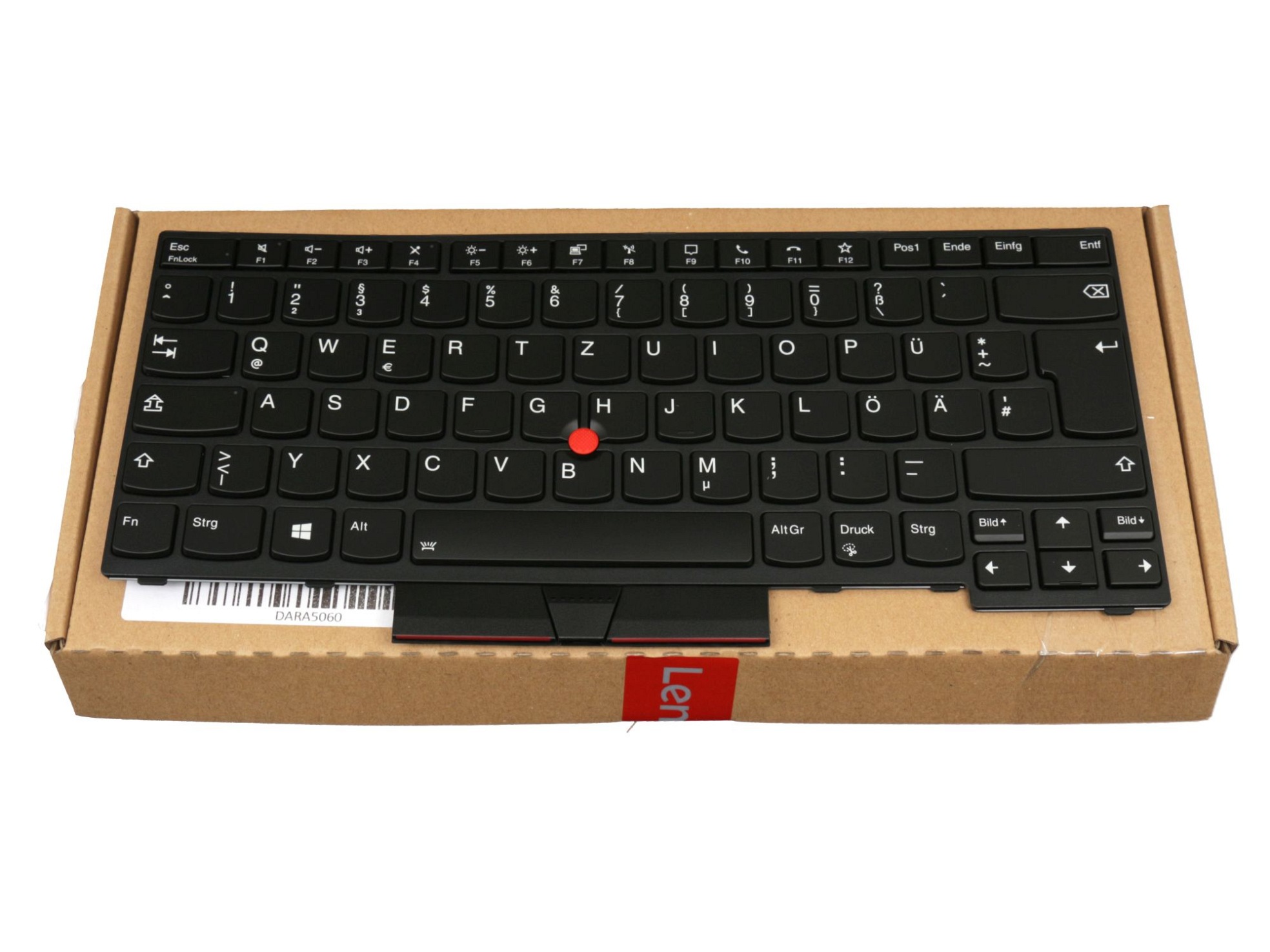 TT14G1 Tastatur DE (deutsch) schwarz/schwarz mit Backlight und Mouse-Stick