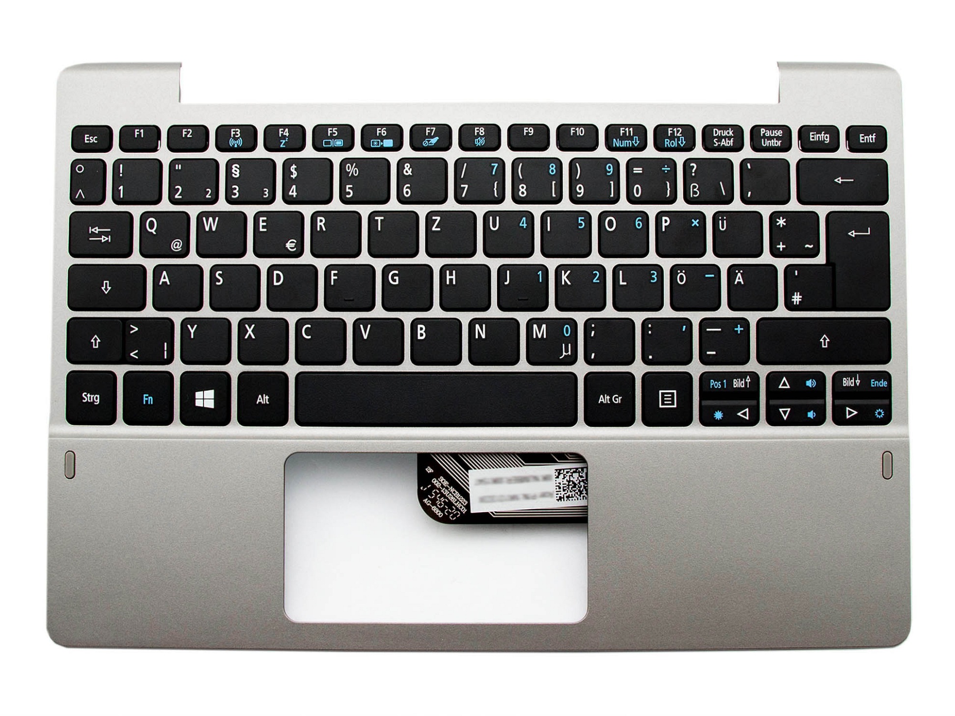 Acer NKI101303X Tastatur inkl. Topcase DE (deutsch) schwarz/grau