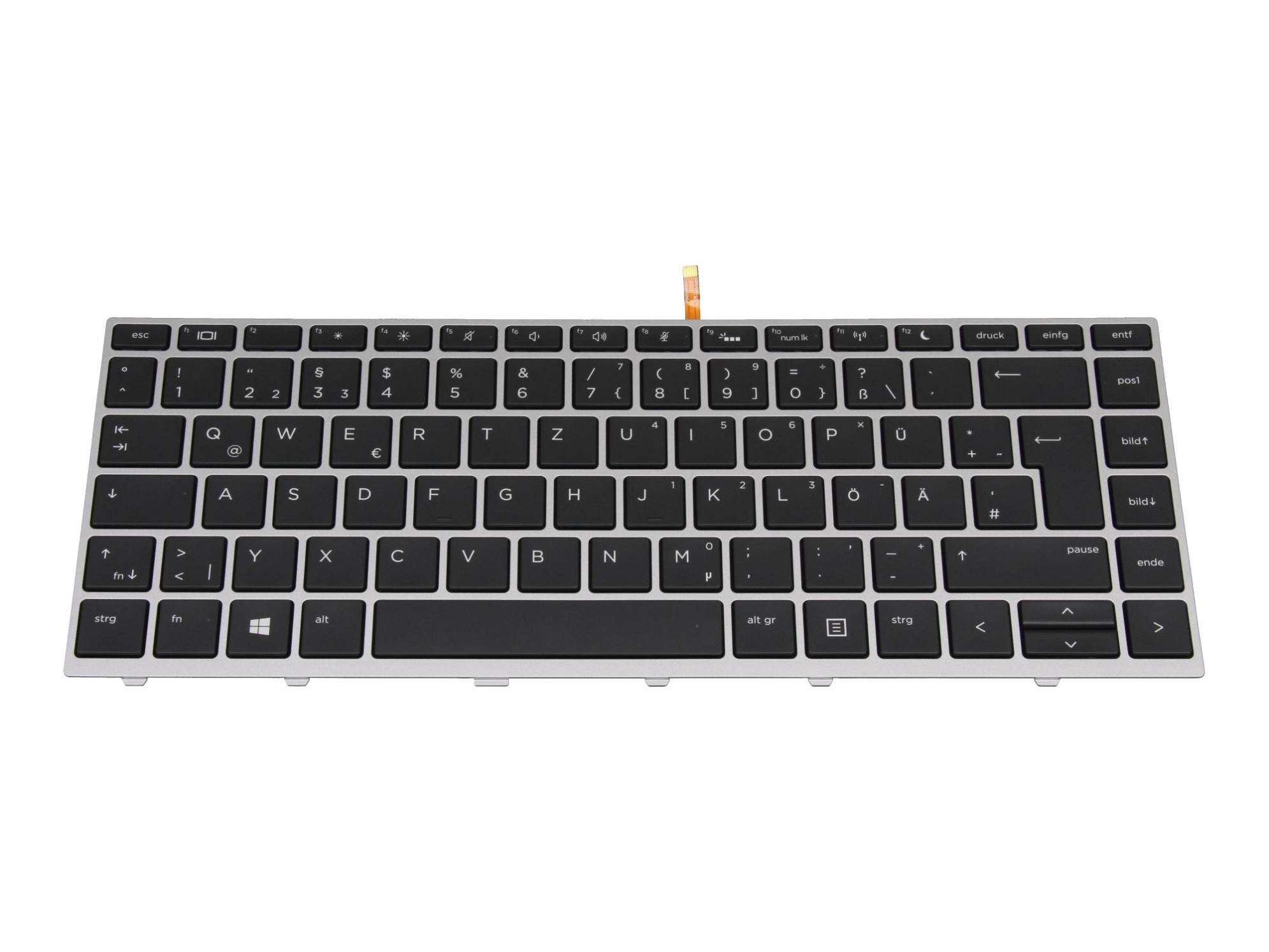 HP L09546-041 Tastatur DE (deutsch) schwarz/silber mit Backlight
