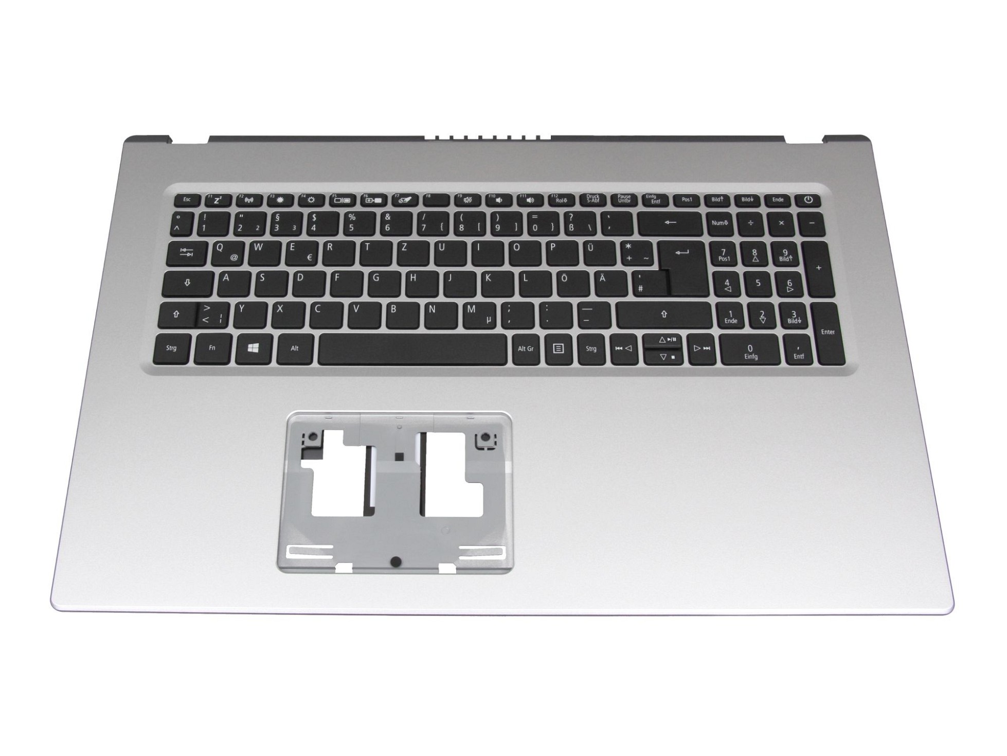 Acer 20152751KA01 Tastatur inkl. Topcase DE (deutsch) schwarz/silber