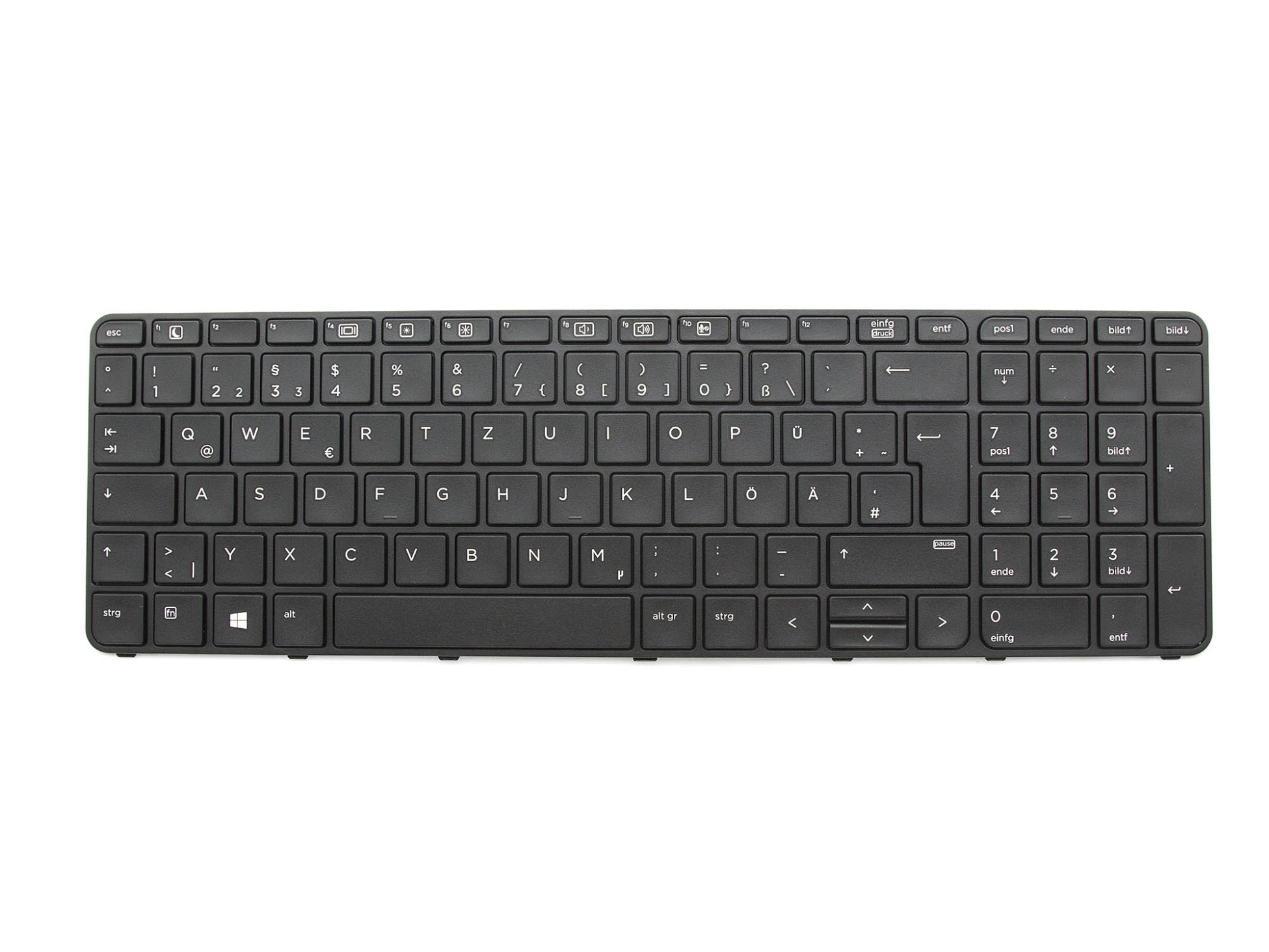 HP 837549-041 Tastatur DE (deutsch) schwarz/schwarz matt