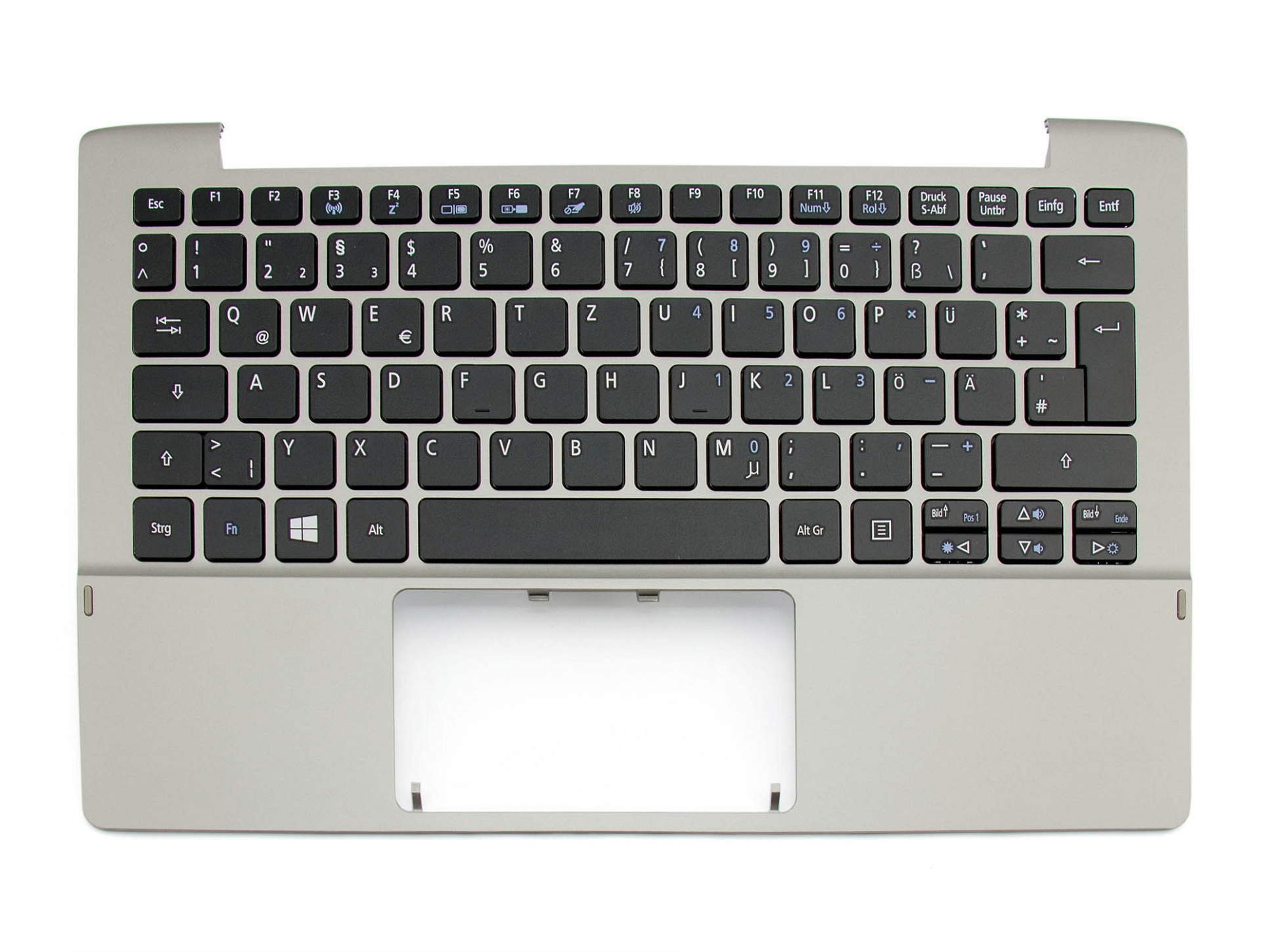 Acer 6BG2TN2010 Tastatur inkl. Topcase DE (deutsch) schwarz/silber