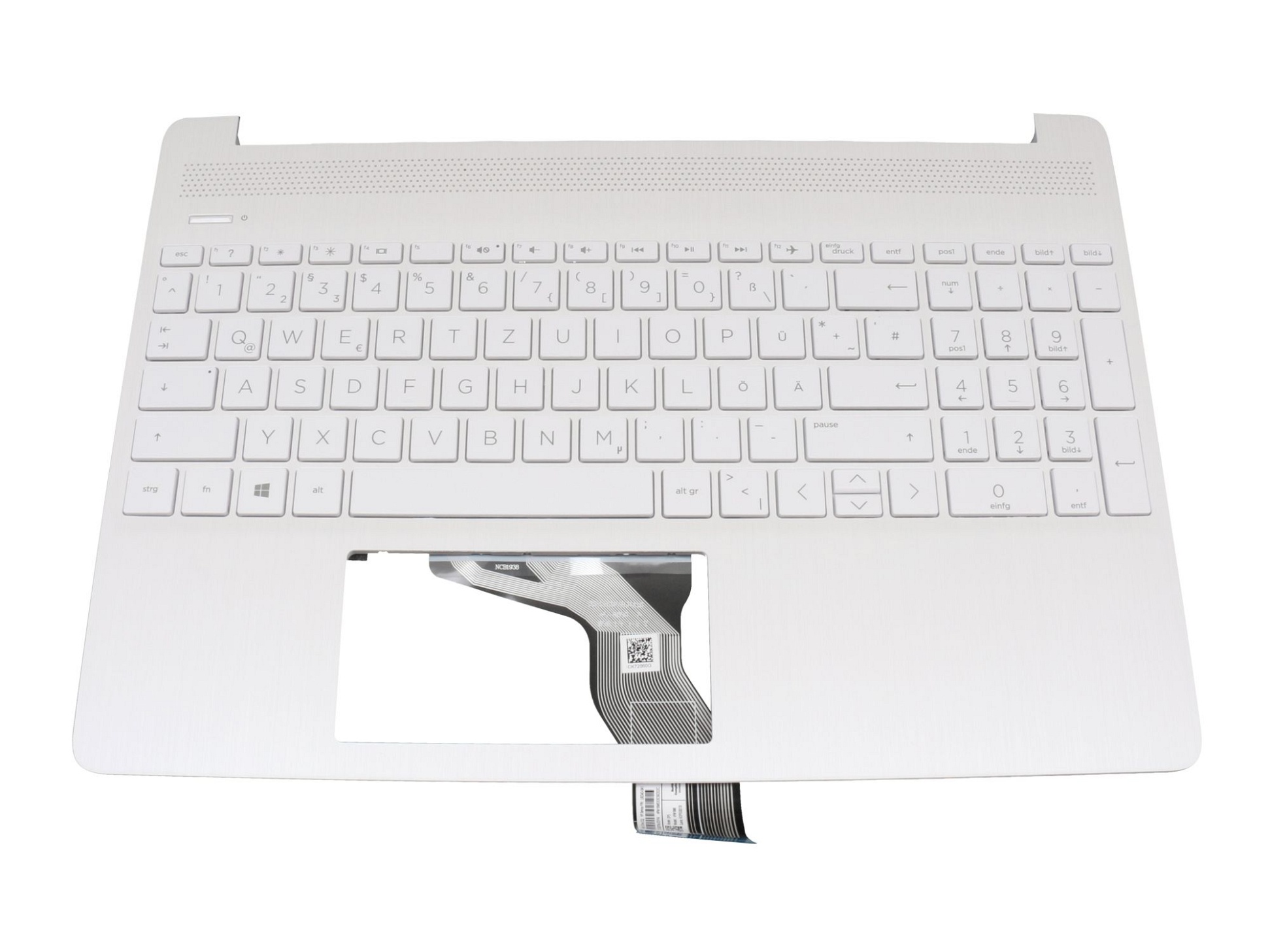 HP AE0P5G00130 Tastatur inkl. Topcase DE (deutsch) weiß/weiß mit Backlight