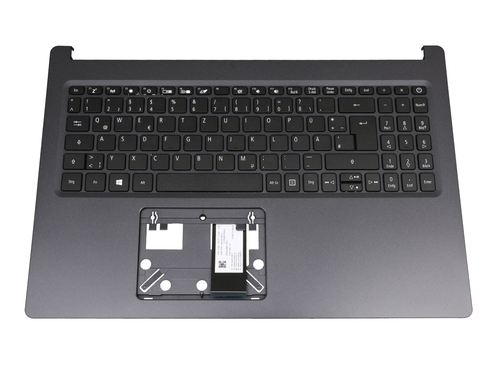 Acer AEZAUG00220 Tastatur inkl. Topcase DE (deutsch) schwarz/schwarz