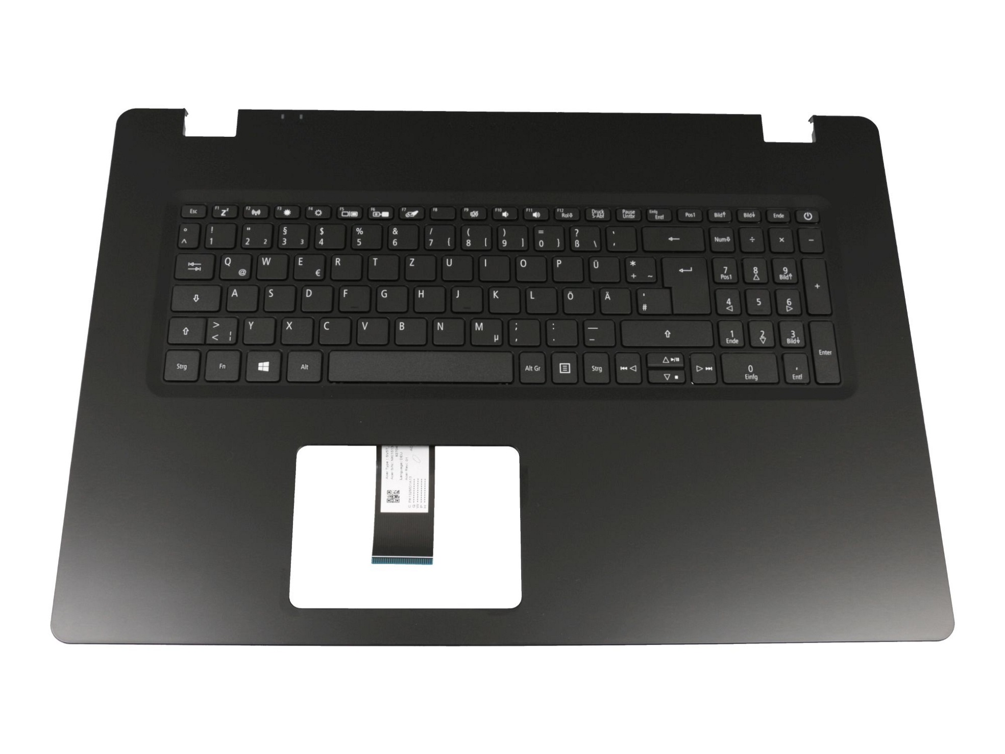 Acer 6BHEKN2014 Tastatur inkl. Topcase DE (deutsch) schwarz/schwarz