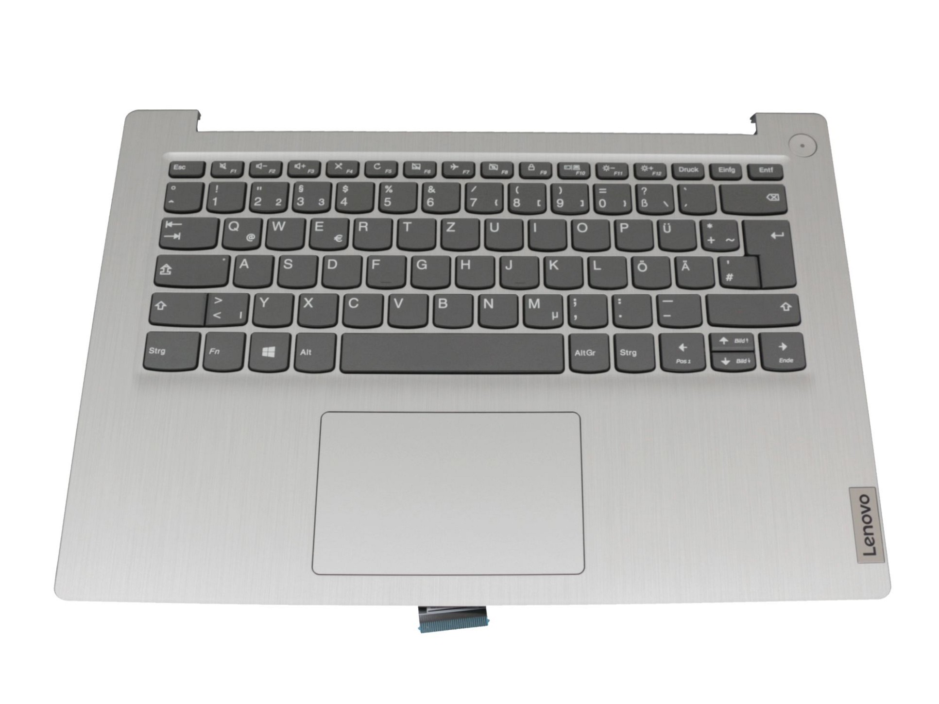 Lenovo PC4C-GR Tastatur inkl. Topcase DE (deutsch) grau/silber