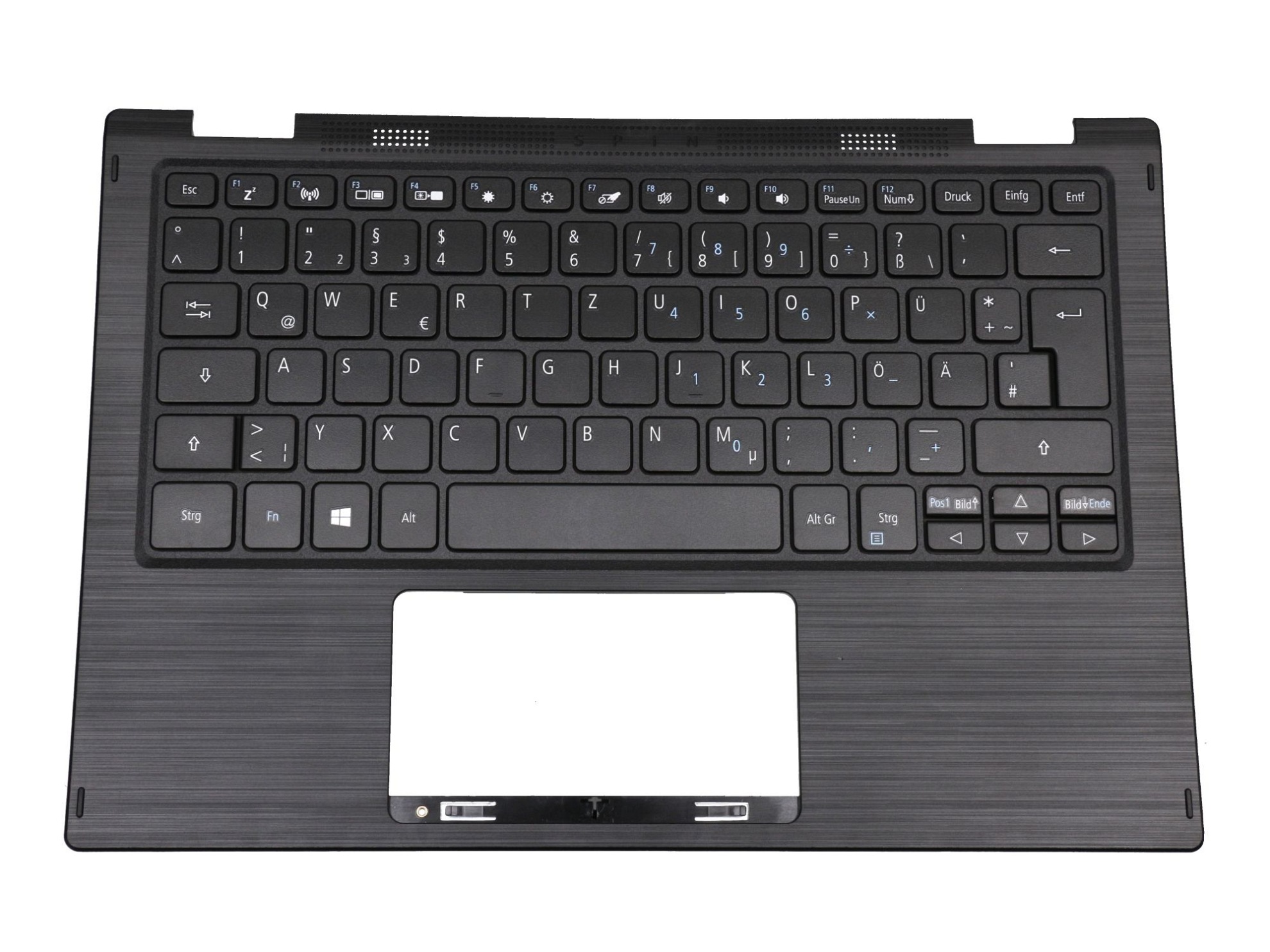 Acer 6B.H0UN8.020 Tastatur inkl. Topcase DE (deutsch) schwarz/schwarz