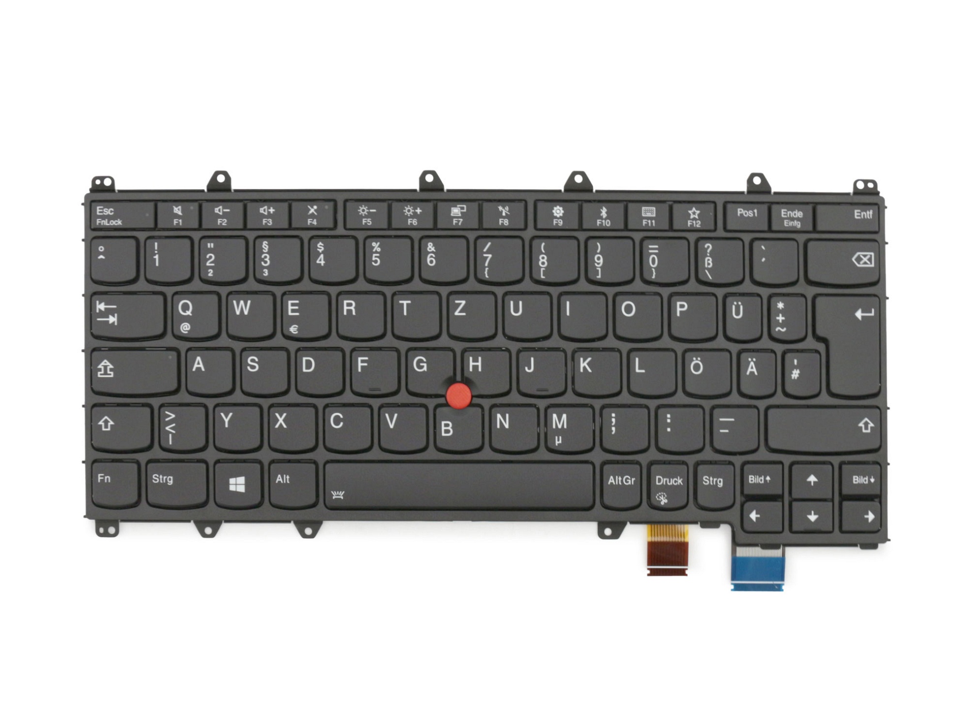 TDY370 Tastatur DE (deutsch) schwarz/schwarz mit Backlight und Mouse-Stick