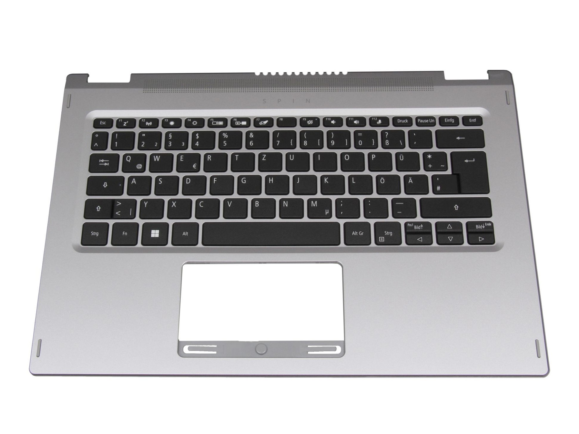 Acer 4ZB0NM01001320 Tastatur inkl. Topcase DE (deutsch) schwarz/silber