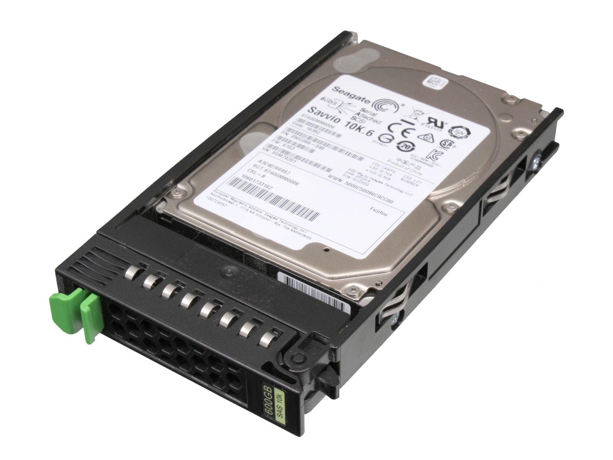 Fujitsu A3C40166987 Server Festplatte HDD 600GB (2,5 Zoll / 6,4 cm) SAS II (6 Gb/s) 10K inkl. Hot-Plug Gebraucht