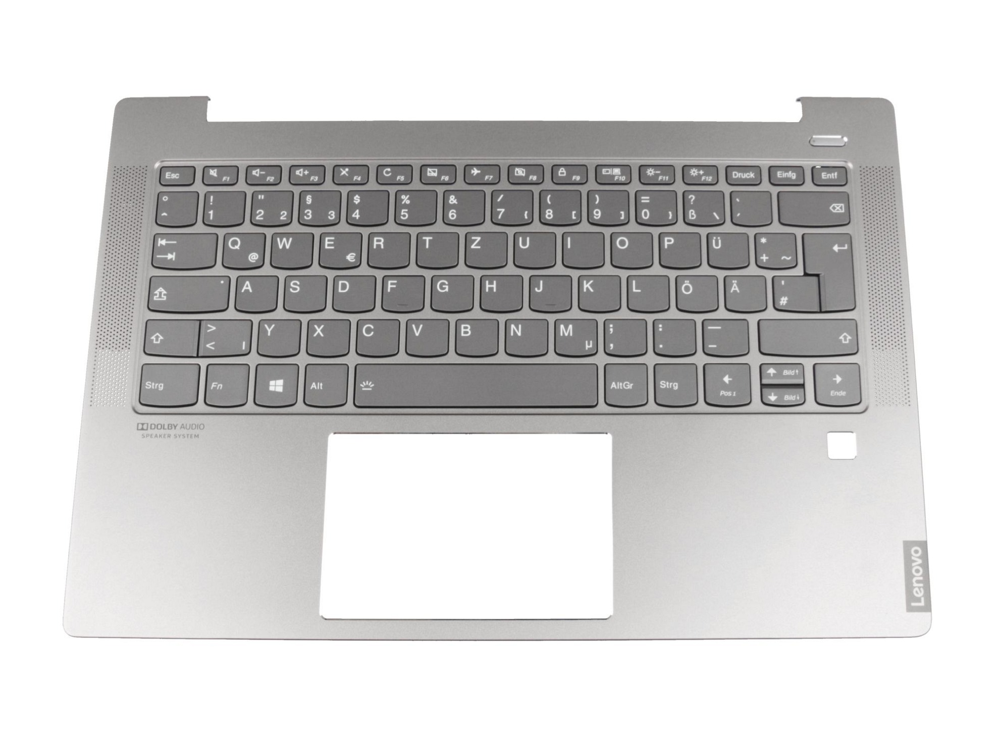 Lenovo PP2SB-GR Tastatur inkl. Topcase DE (deutsch) grau/grau mit Backlight