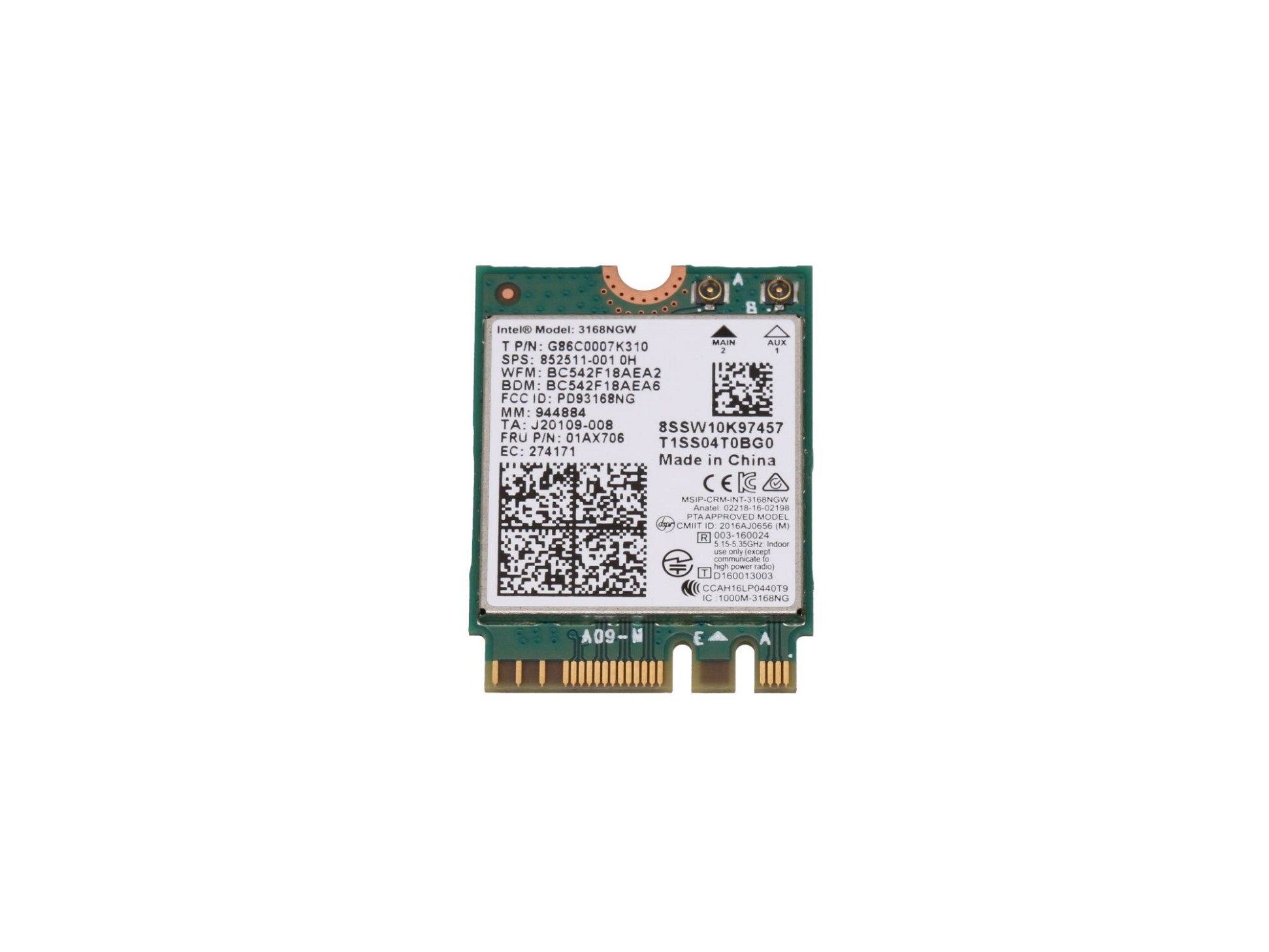 WLAN/Bluetooth Karte für HP ProBook 640 G4