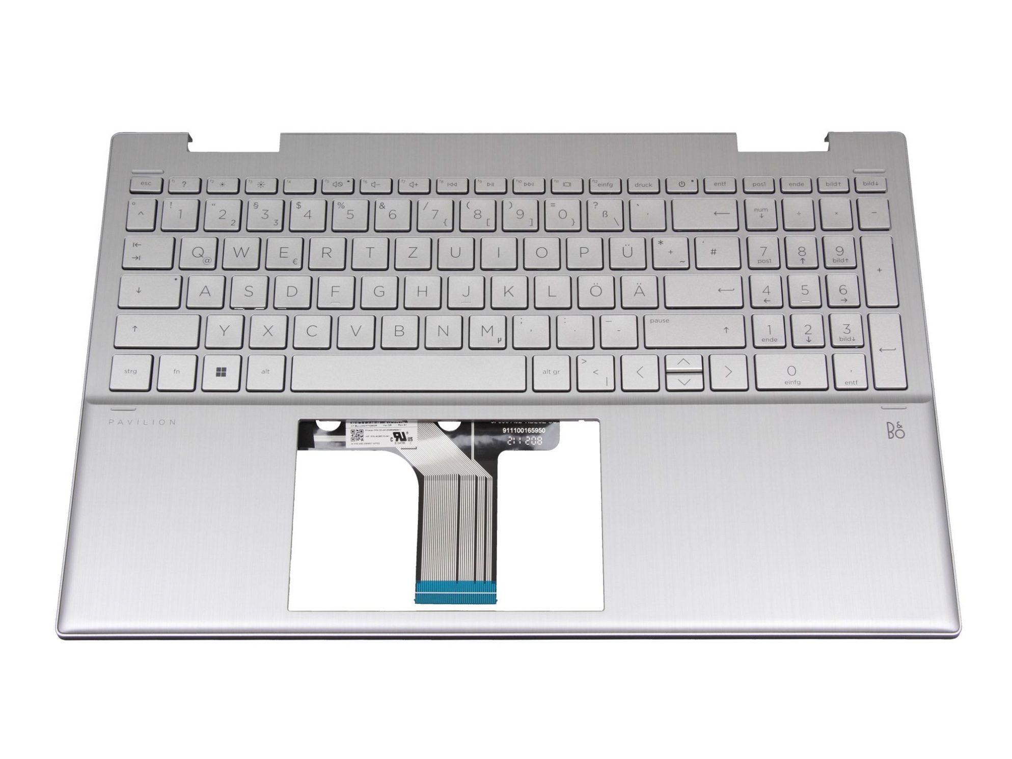 HP M45127-041 Tastatur inkl. Topcase DE (deutsch) silber/silber
