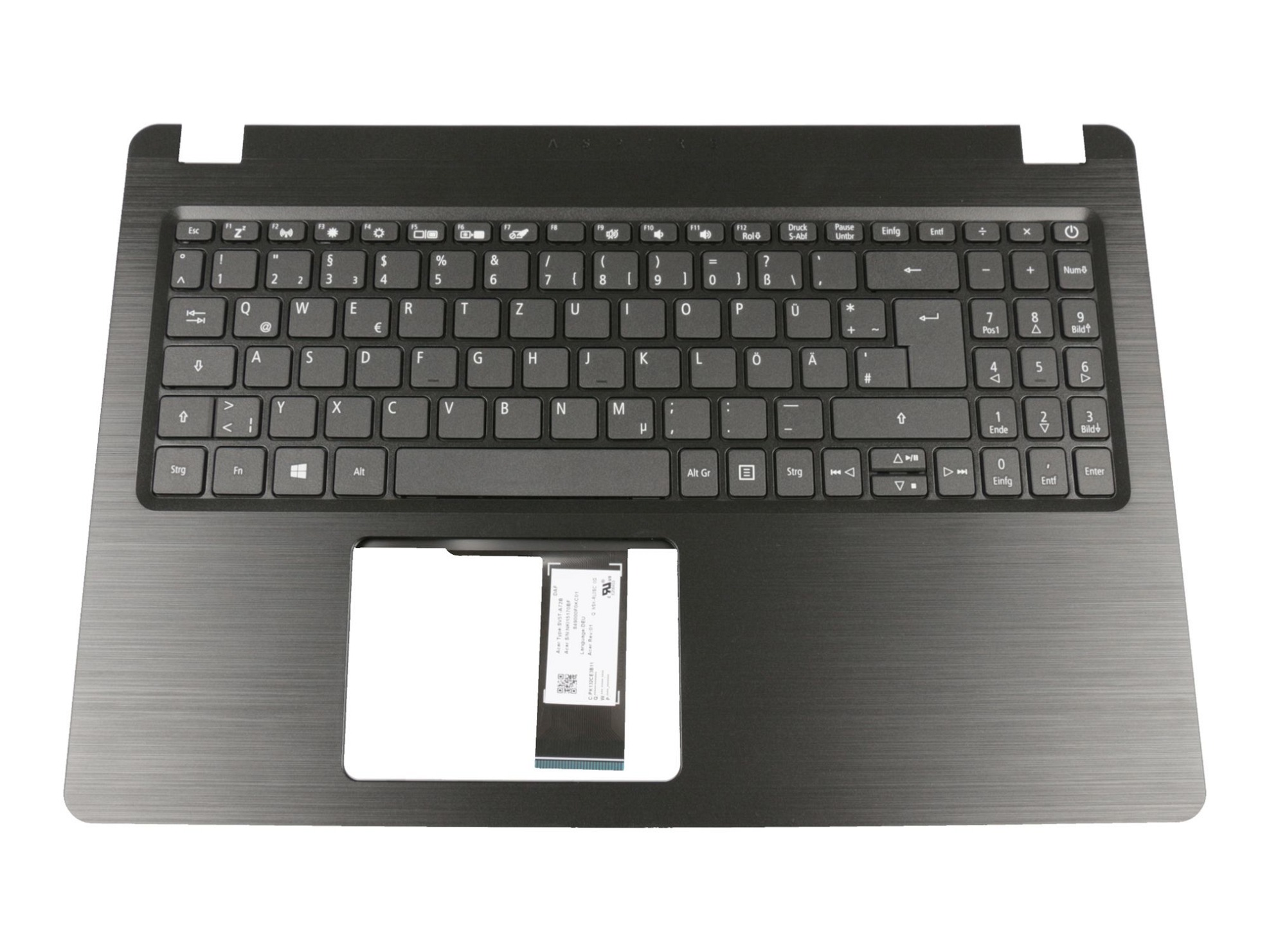 Acer AM2CE000A00-SSH3 Tastatur inkl. Topcase DE (deutsch) schwarz/schwarz