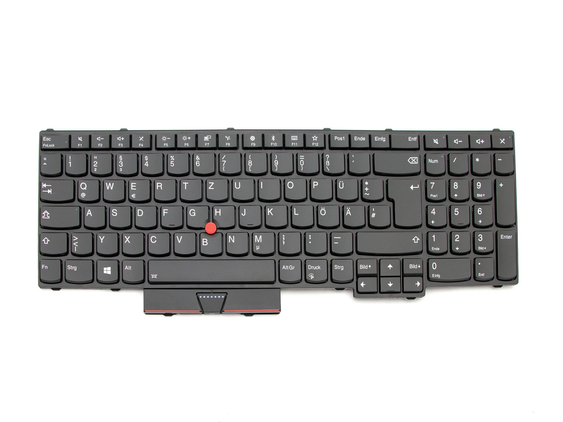 Lenovo 01HW212 Tastatur DE (deutsch) schwarz/schwarz matt mit Backlight und Mouse-Stick