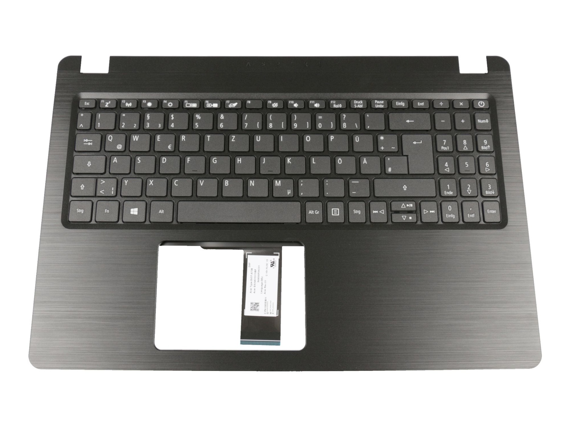 Acer 6BH14N2014 Tastatur inkl. Topcase DE (deutsch) schwarz/schwarz