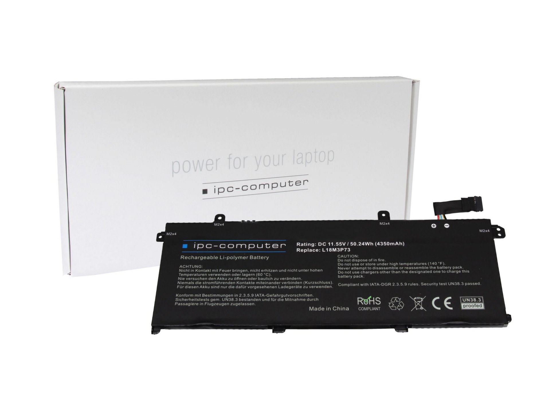 IPC-Computer Batterie 50,24Wh Nouveau compatible pour Lenovo ThinkPad T14 Gen 1 (20UD/20UE)