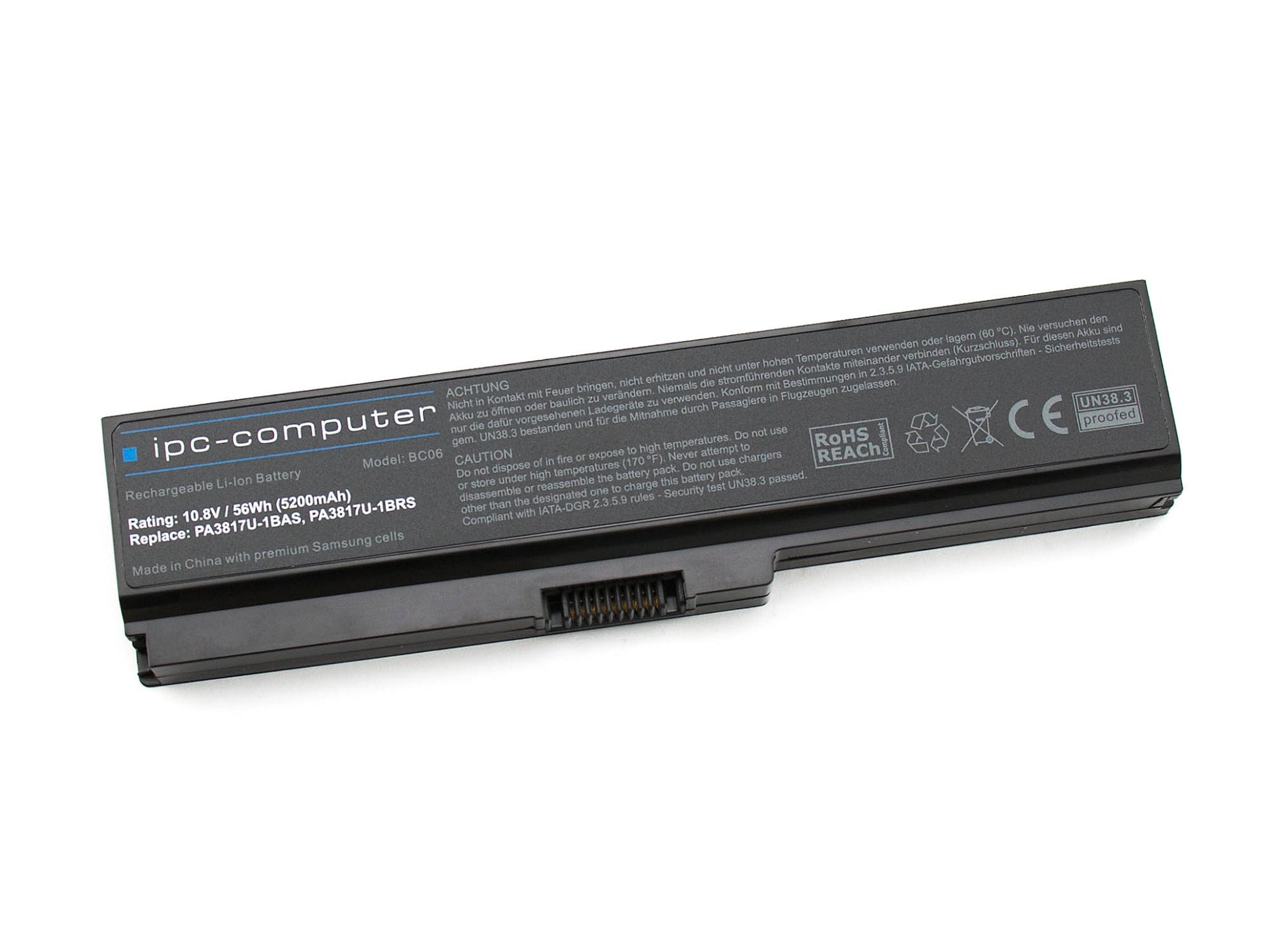 IPC-Computer Batterie compatible avec Toshiba K000097280 avec 56Wh