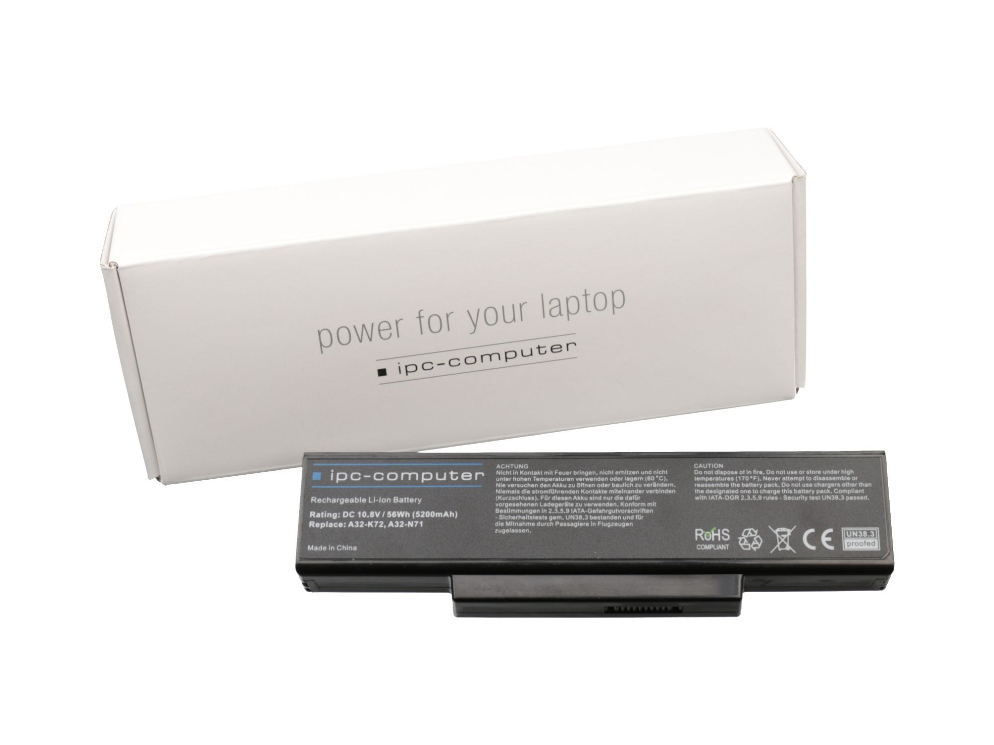 IPC-Computer Batterie 56Wh Nouveau compatible pour Asus N71JQ