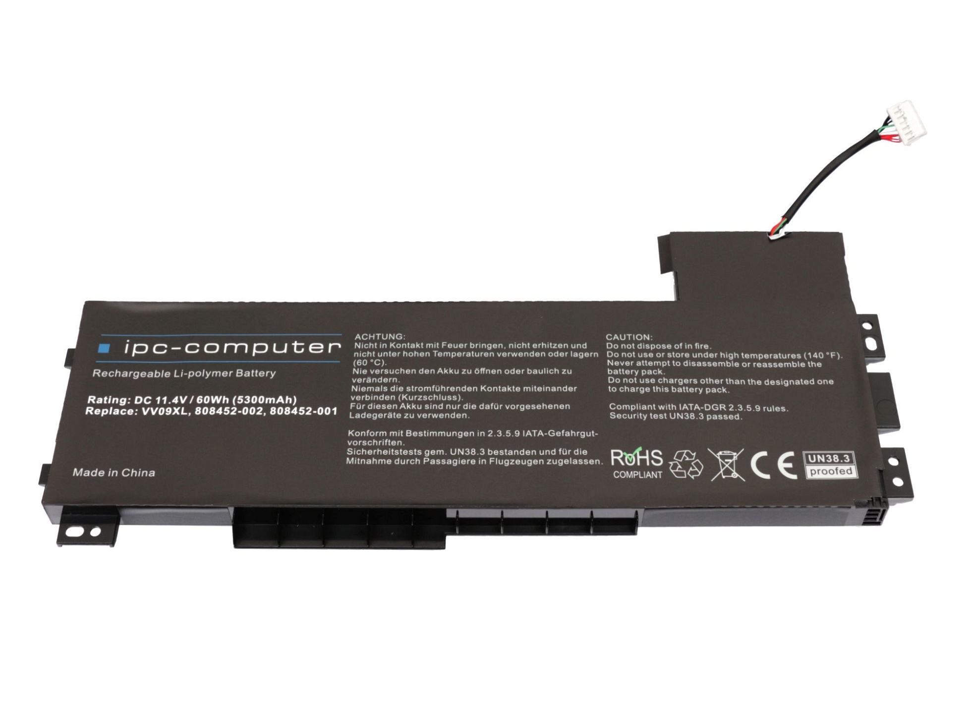 IPC-Computer Batterie 52Wh Nouveau compatible pour HP ZBook 15 G4