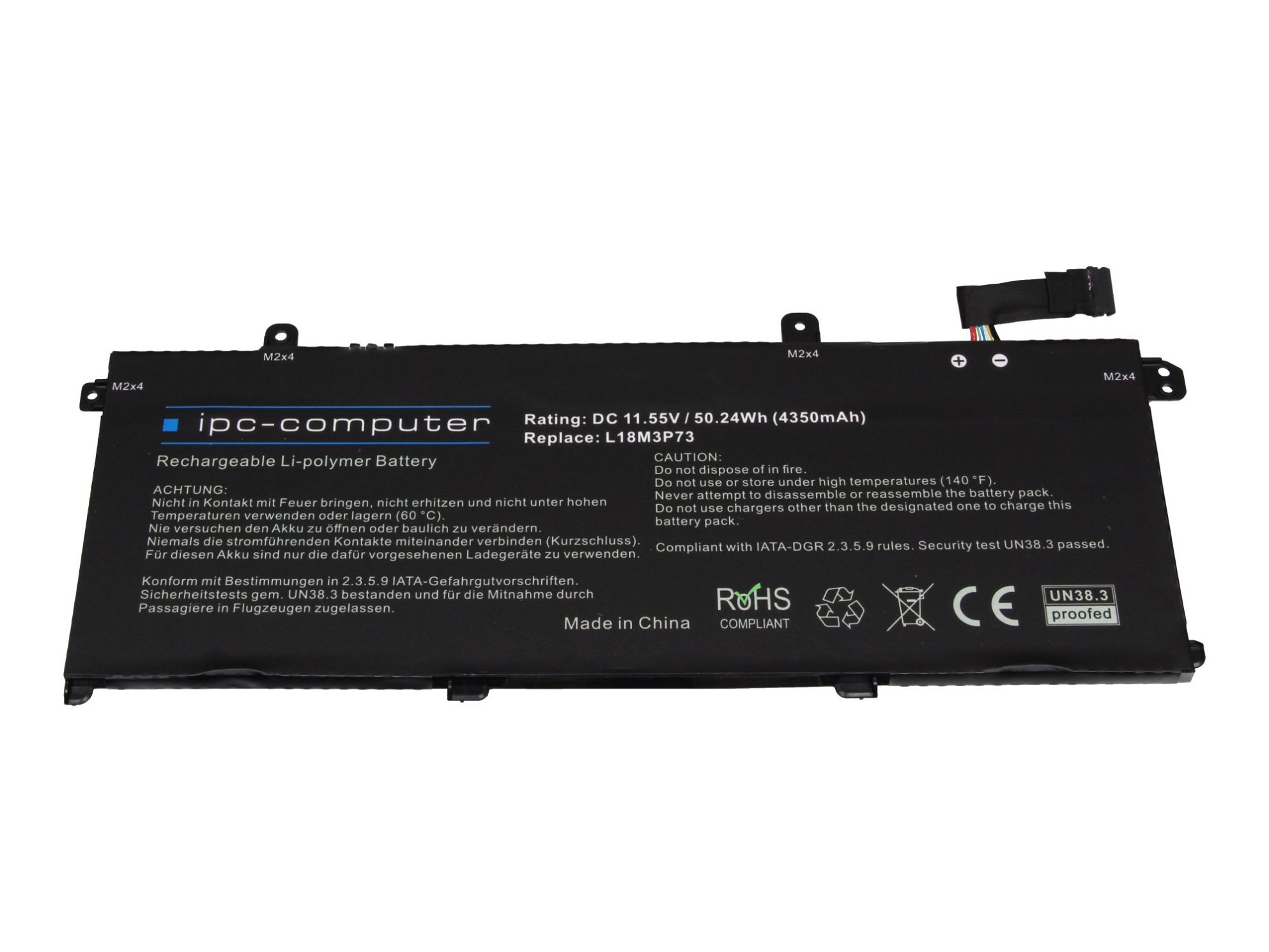 IPC-Computer Batterie 50,24Wh Nouveau compatible pour Lenovo ThinkPad T14 Gen 1 (20S0/20S1)