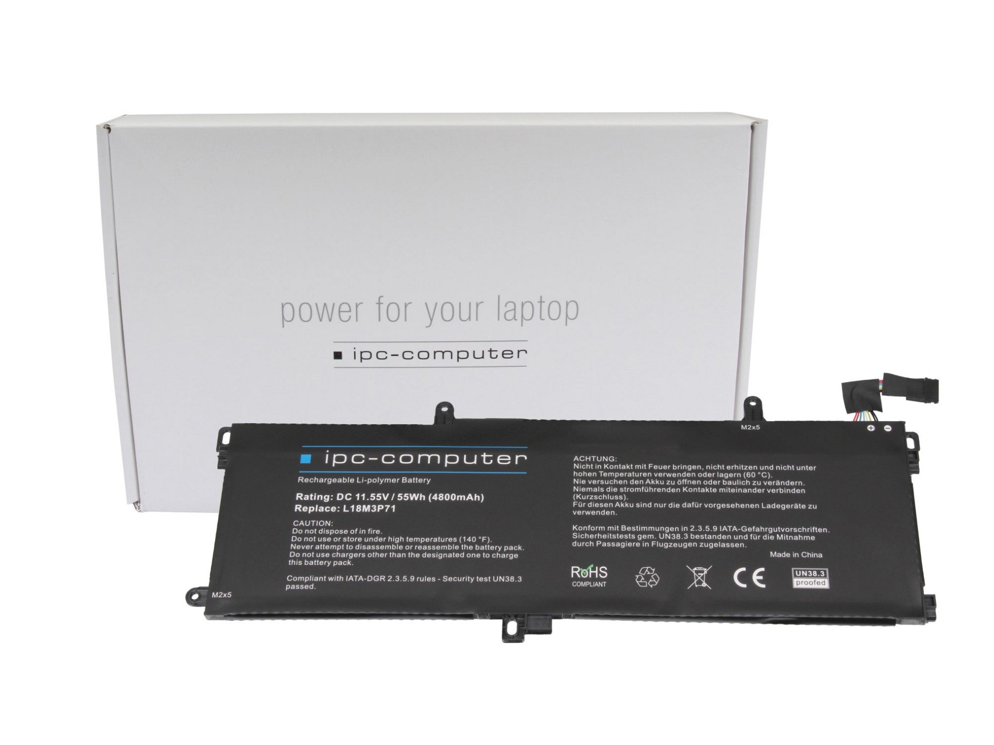 IPC-Computer Batterie 55Wh Nouveau compatible pour Lenovo ThinkPad T440p (20AN/20AW)