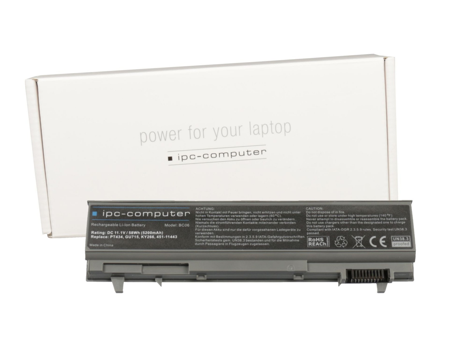 IPC-Computer Akku kompatibel zu Dell 8TJD2 mit 58Wh