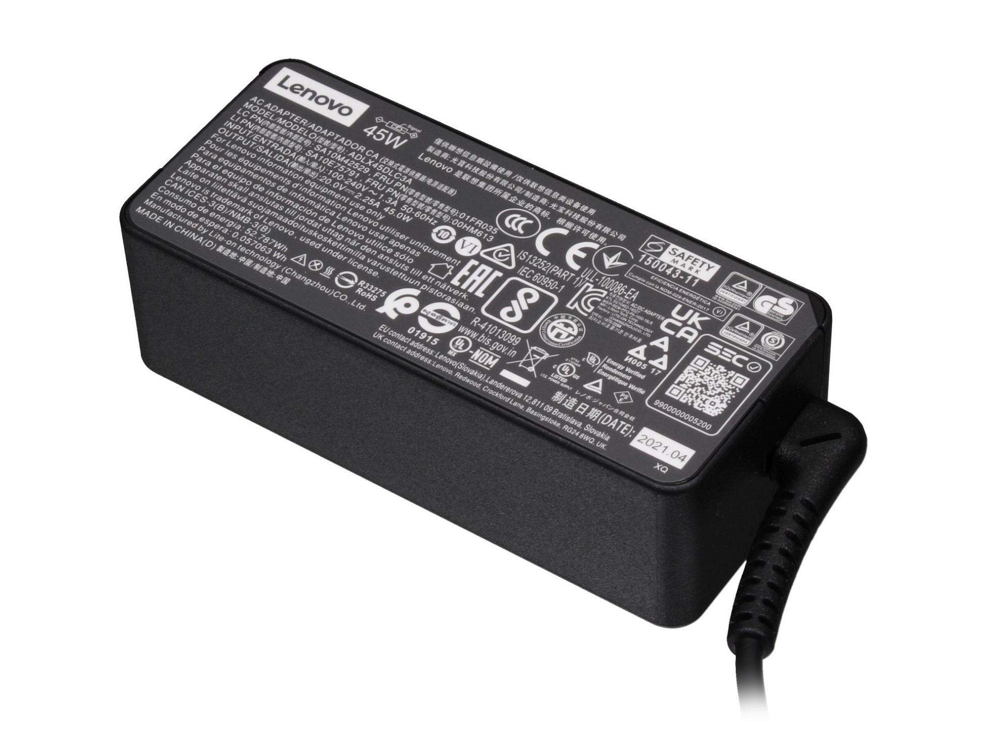 Lenovo ThinkPad L450 (20DS/20DT) original chargeur 45 watts