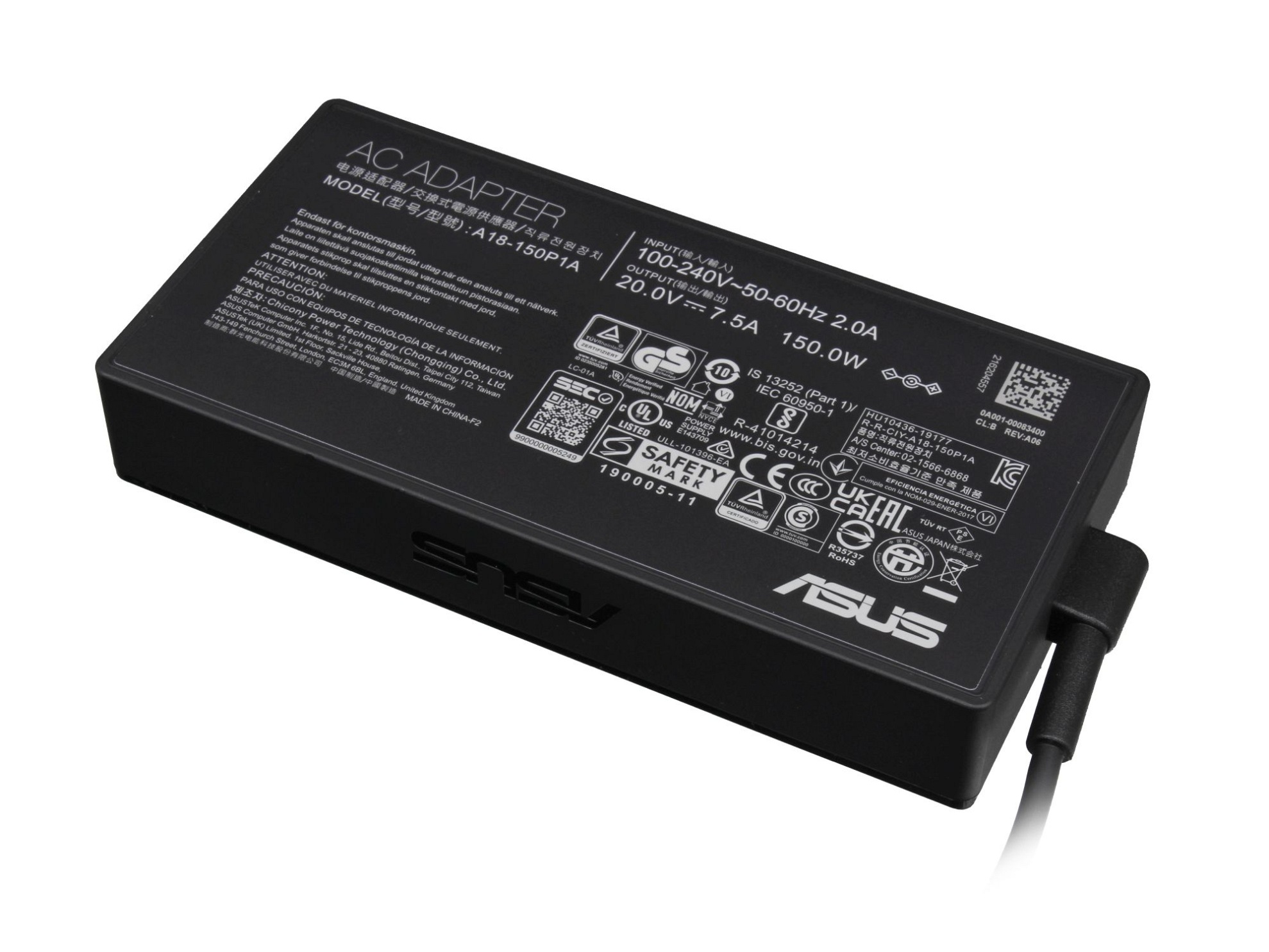 Asus 0A001-00081800 Original Netzteil 150,0 Watt eckige Bauform