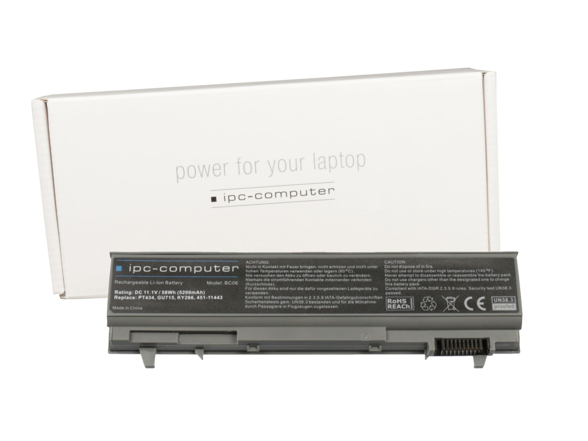 IPC-Computer Akku 58Wh kompatibel für Dell Precision M4500