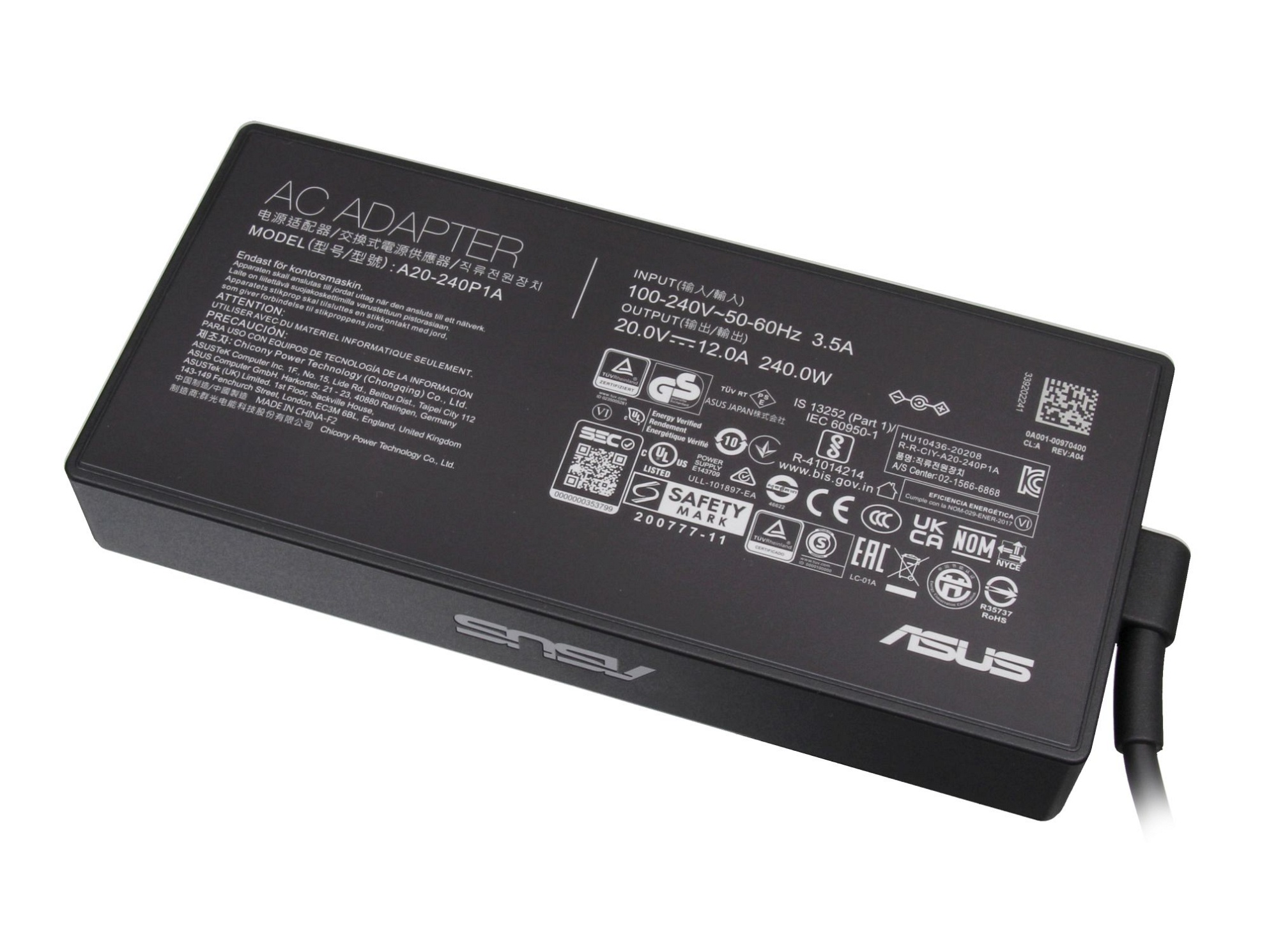 Asus ProArt Studiobook Pro 16 W5600Q2A Original Netzteil 240 Watt kantige Bauform