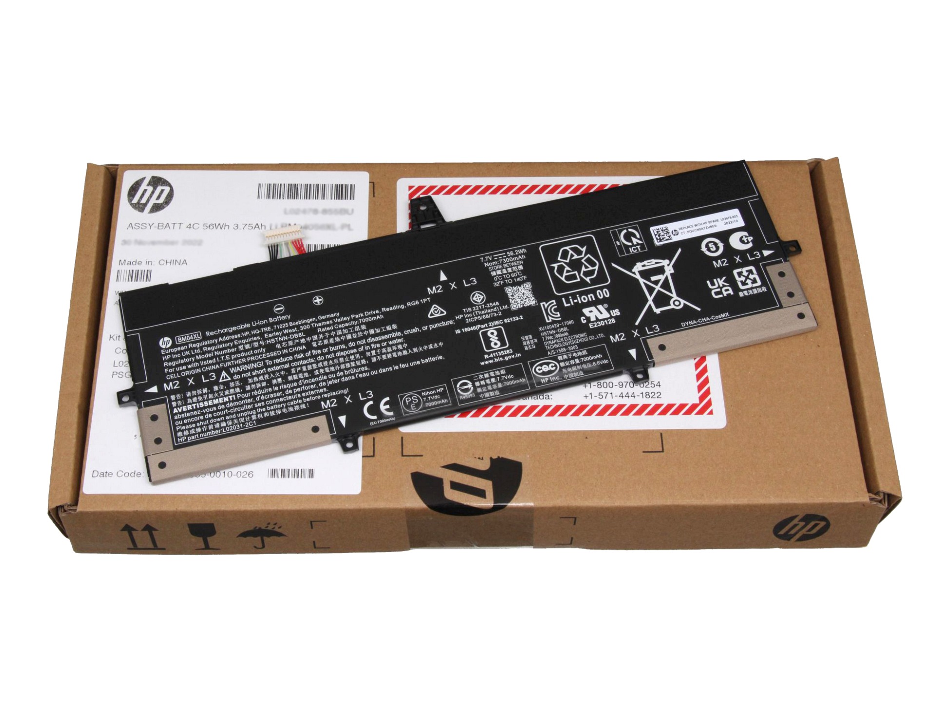 HP EliteBook x360 1030 G3 original Batterie 56Wh