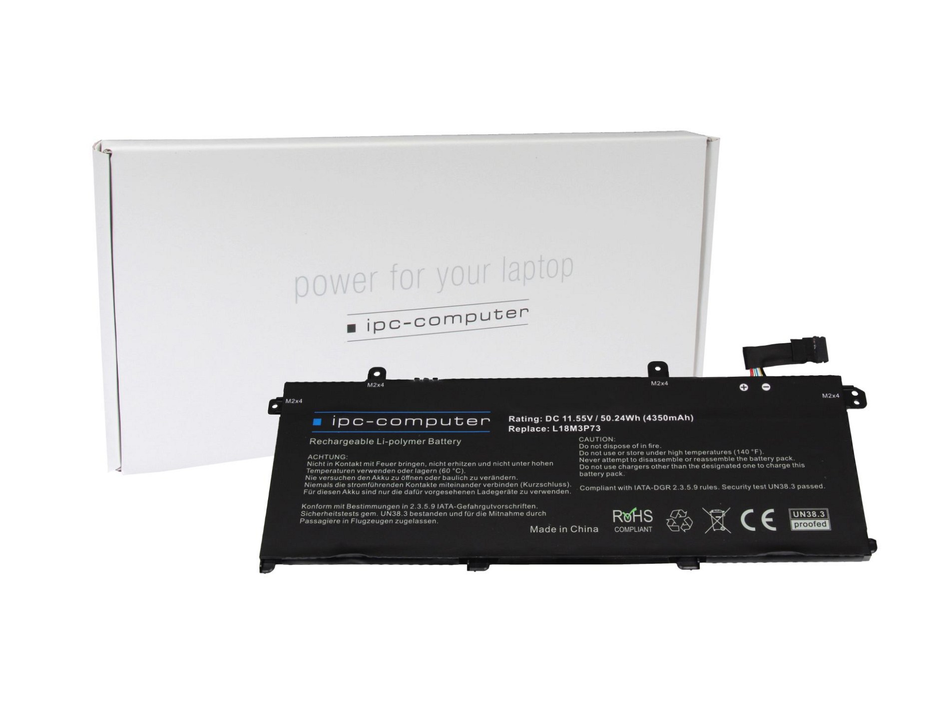 IPC-Computer Batterie 50,24Wh Nouveau compatible pour Lenovo ThinkPad P14s Gen 1 (20S4/20S5)