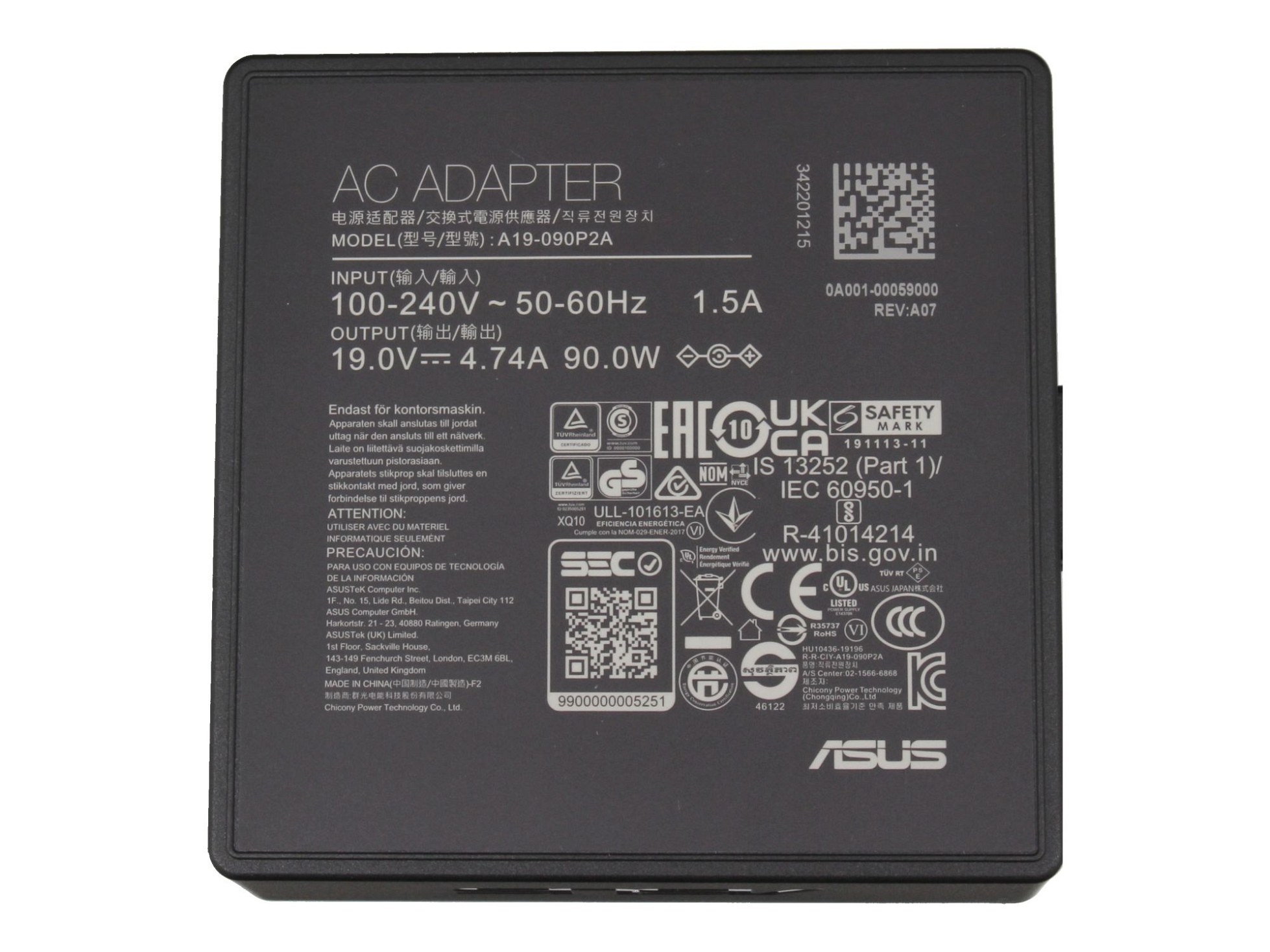 Asus Pro Advanced B451JA Original Netzteil 90,0 Watt