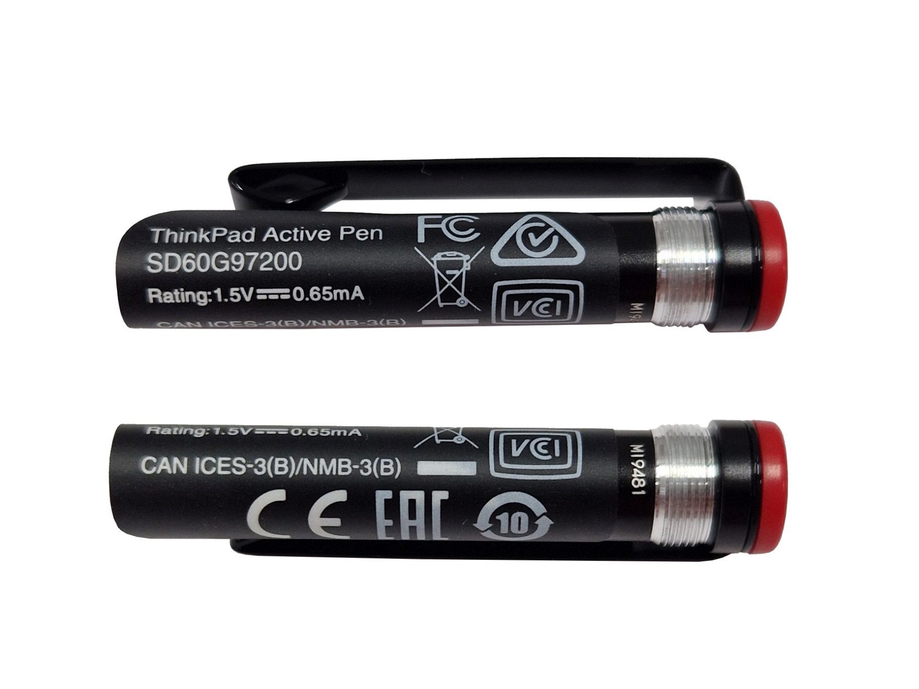 Lenovo ThinkPad X1 Yoga 1st Gen (20FR/20FQ) original Active Pen - schwarz (BULK) inkl. Batterie