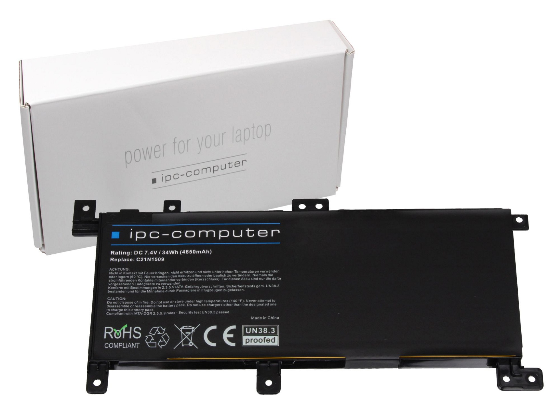 IPC-Computer Batterie compatible avec Asus 0B200-01750600 avec 34Wh