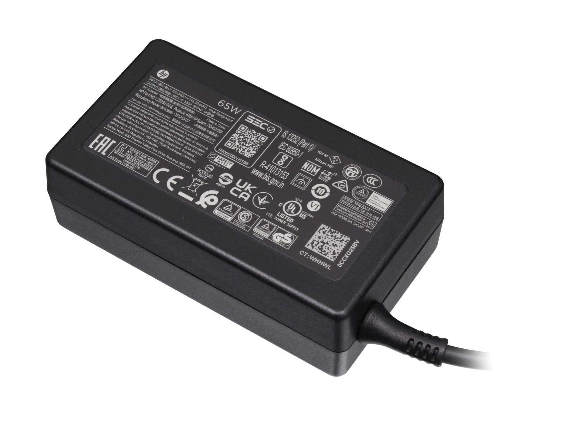 HP Pavilion dv6-6000 original chargeur 65 watts construction normale avec adaptateur